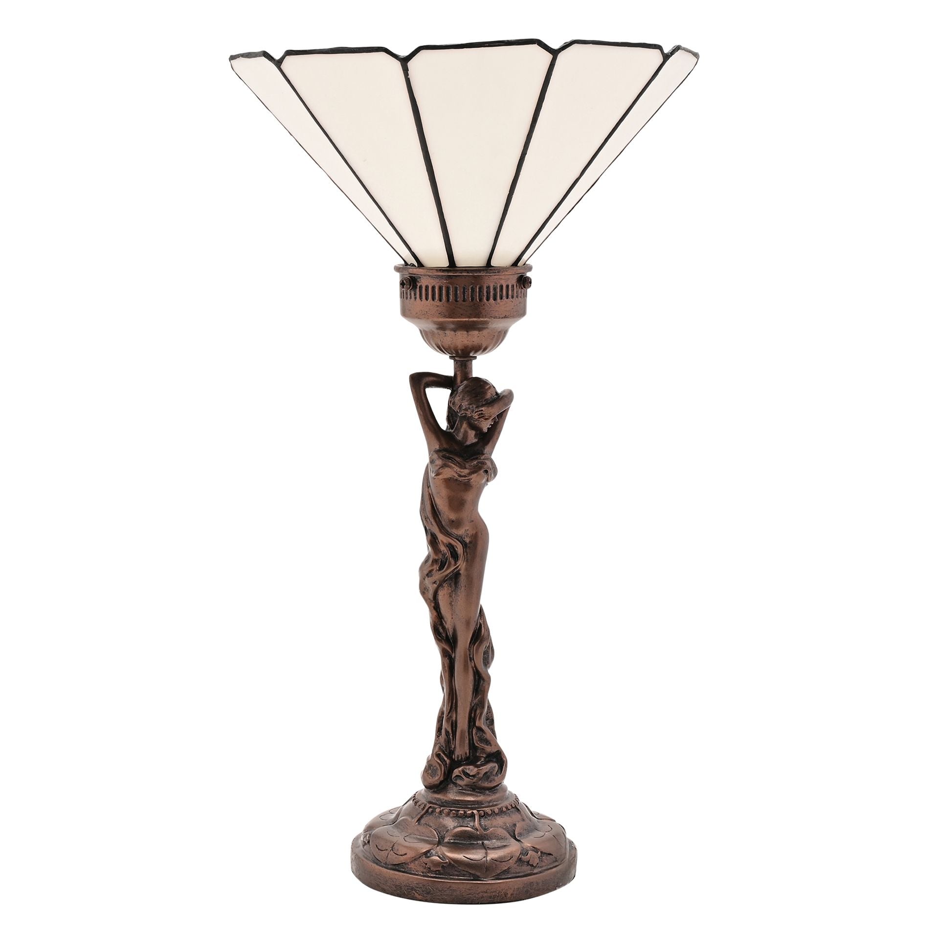 Juliana Art Nouveau Bronze Figurine Upright Lamp