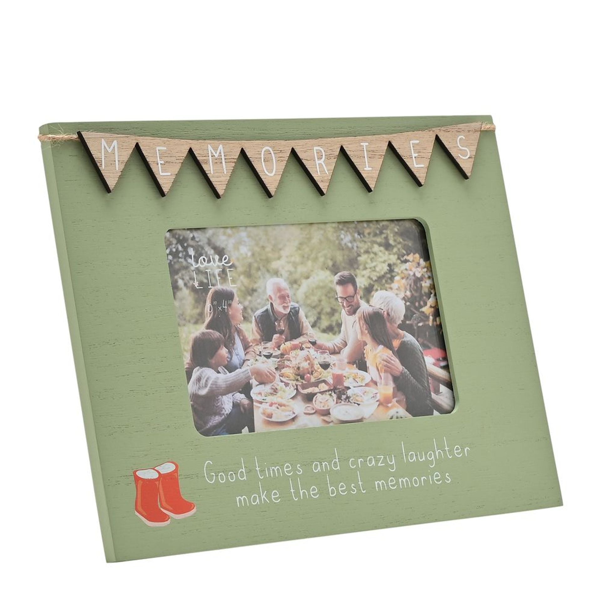 Love Life 6" x 4" Frame with Bunting - Memories