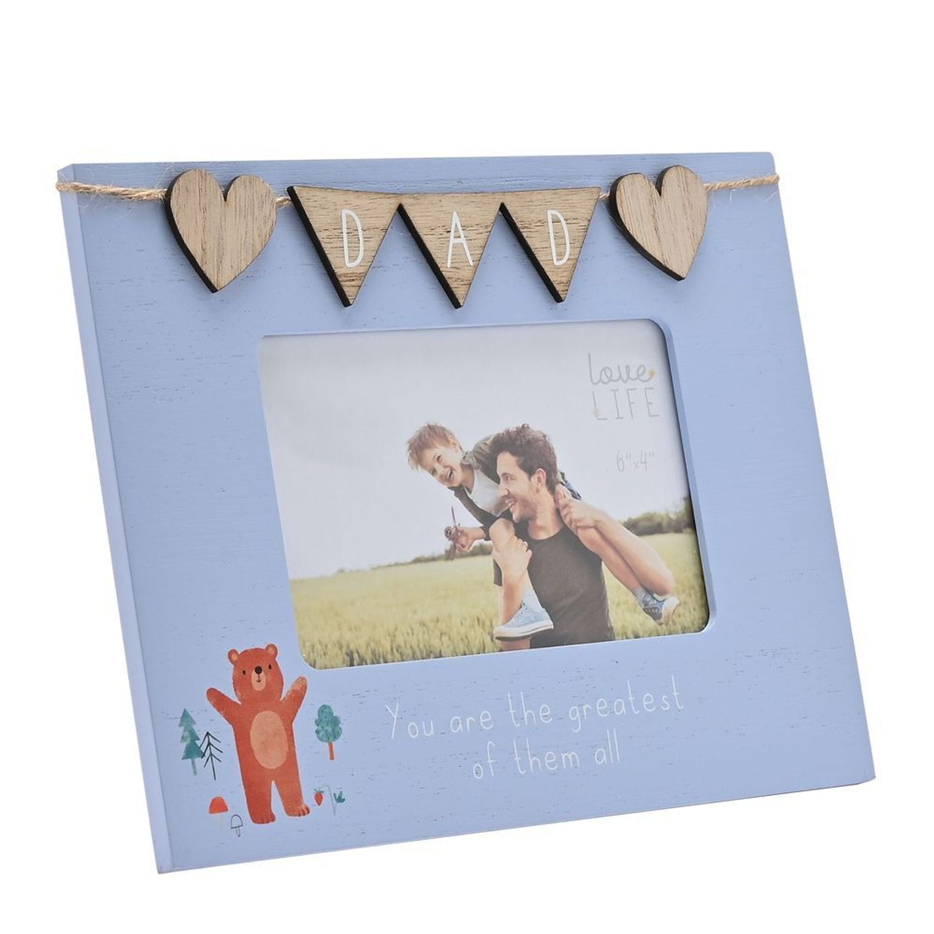 Love Life 6" x 4" Frame with Bunting - Dad