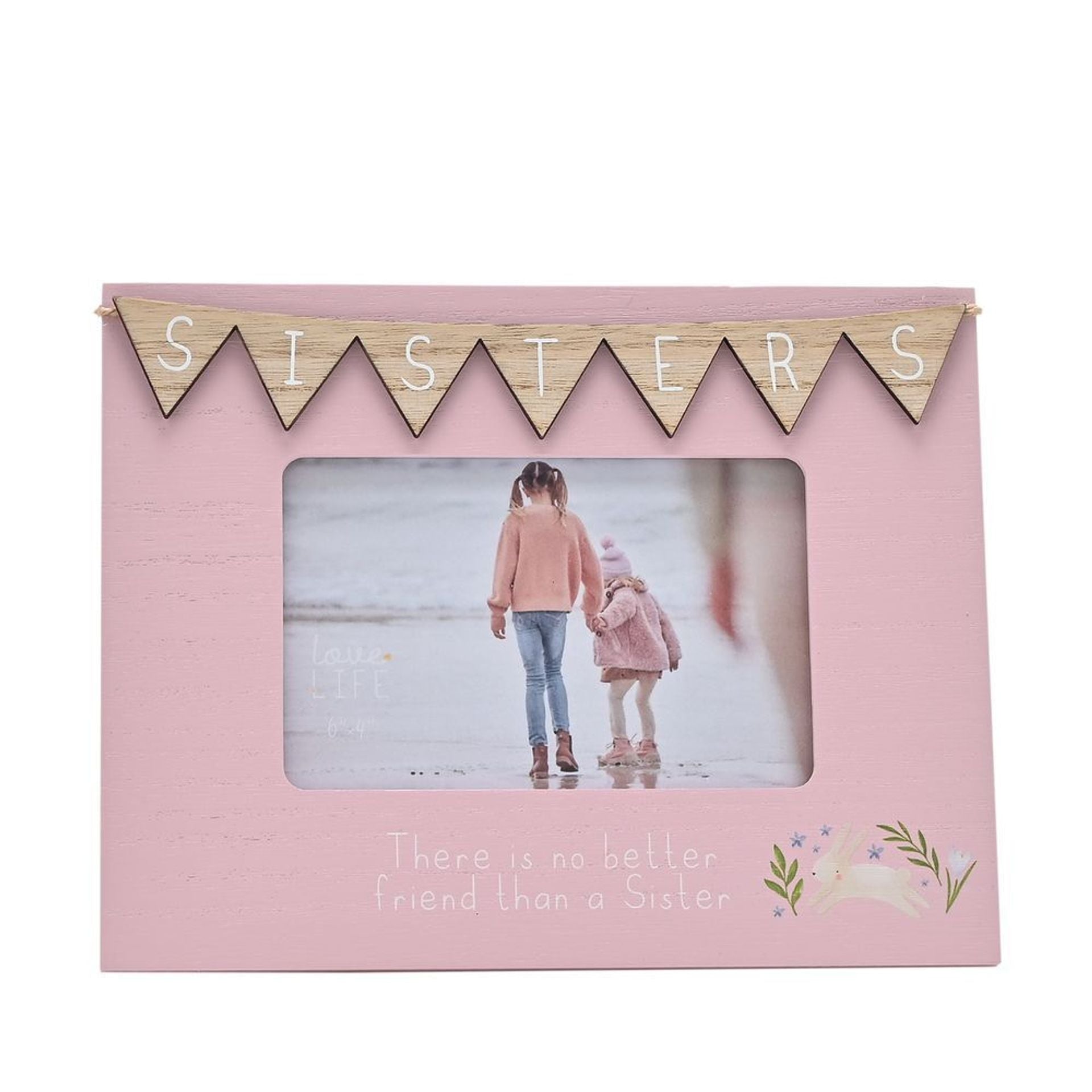 Love Life 6" x 4" Frame with Bunting - Sisters