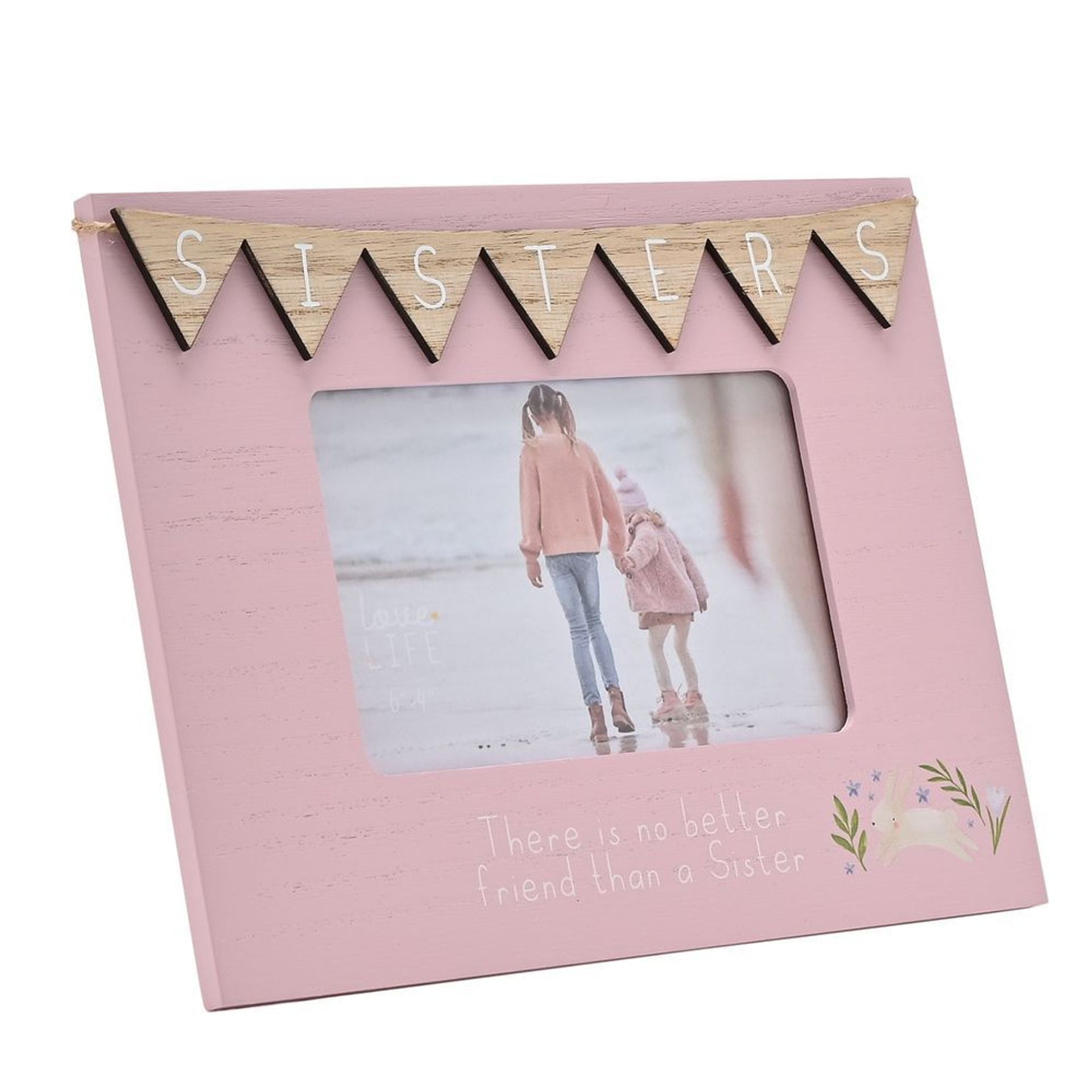 Love Life 6" x 4" Frame with Bunting - Sisters