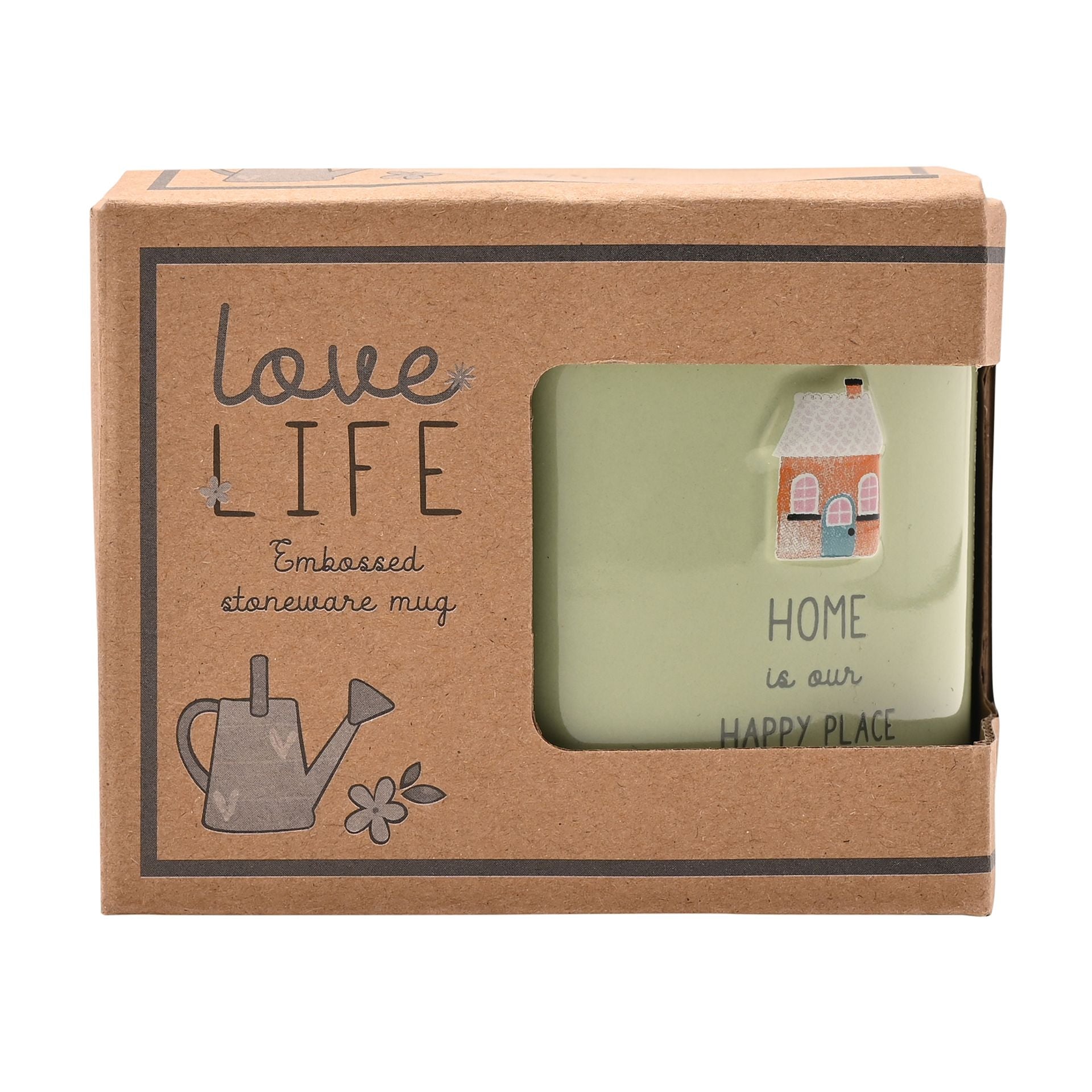 Love Life Embossed Mug - Home