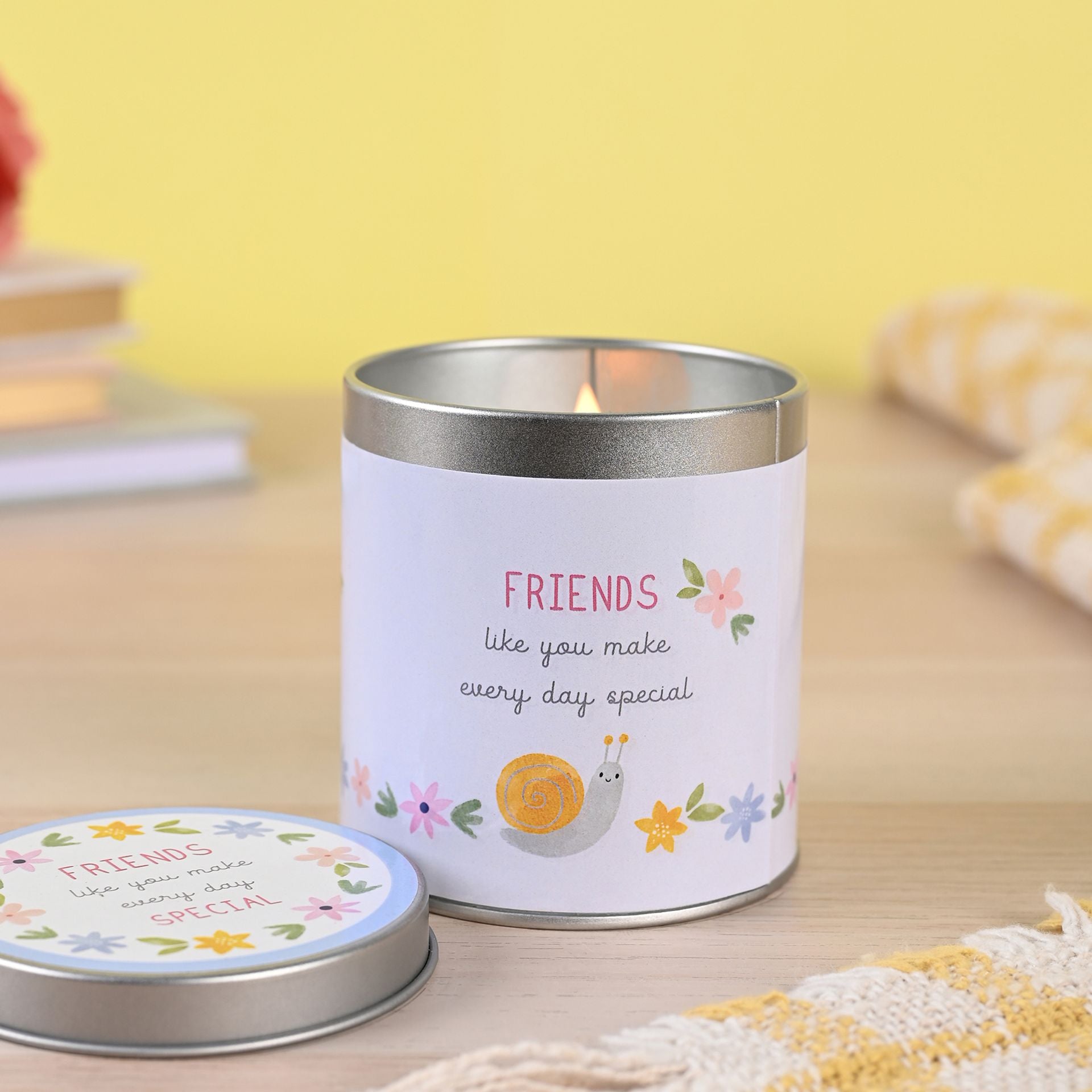 Love Life Tin Candle 8cm x 7.5cm - Friend