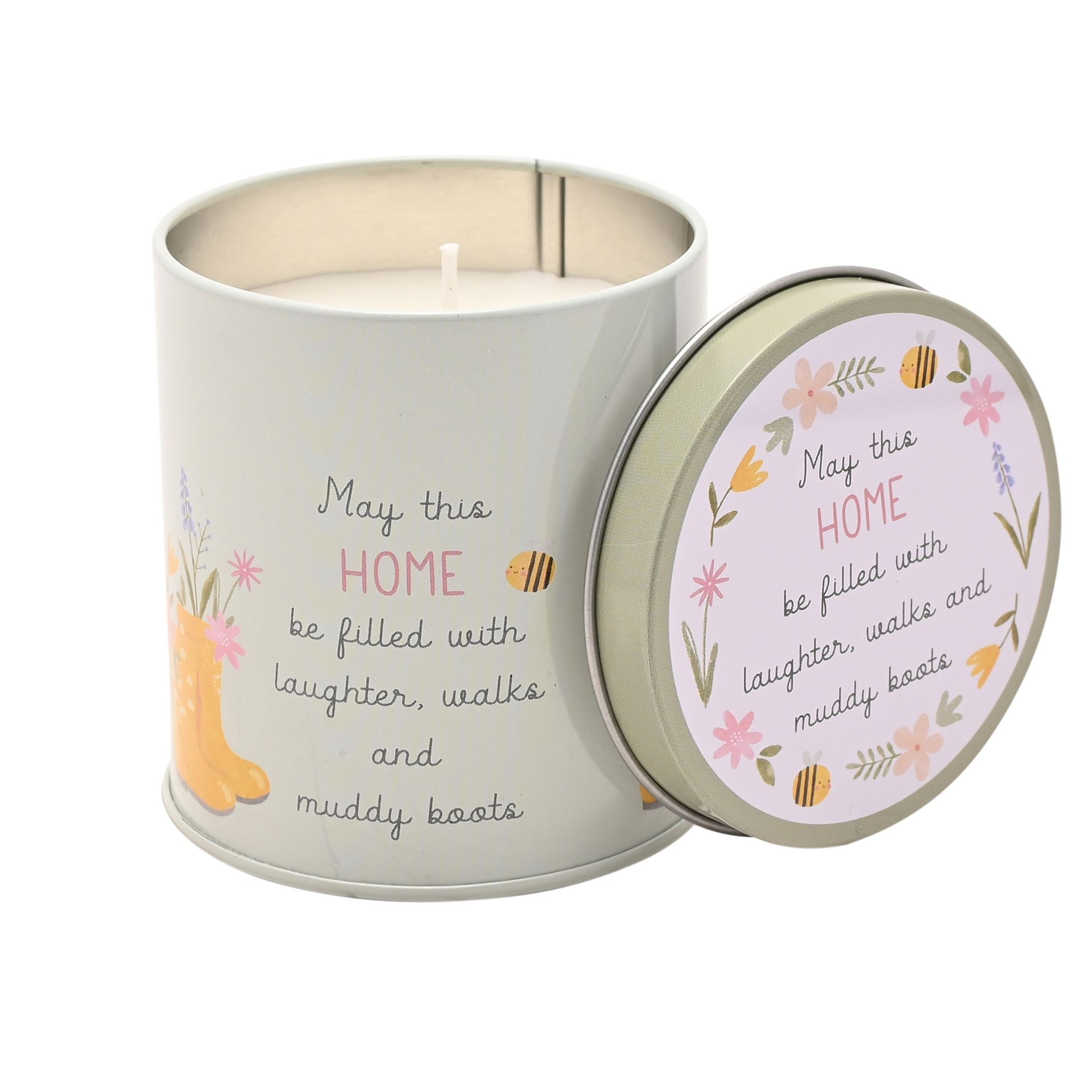 Love Life Tin Candle 8cm x 7.5cm - Home