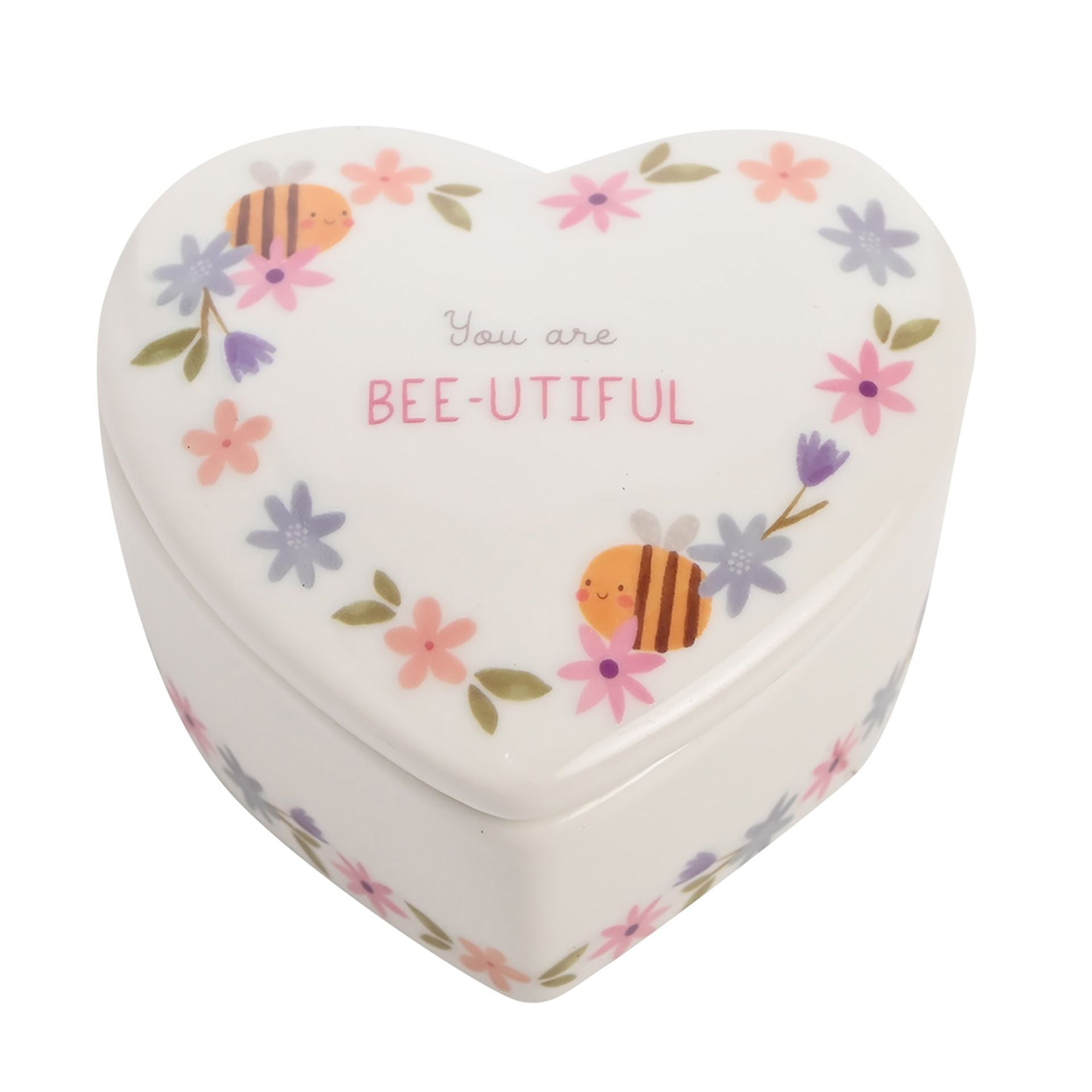 Love Life Ceramic Trinket Box - Bee-utiful