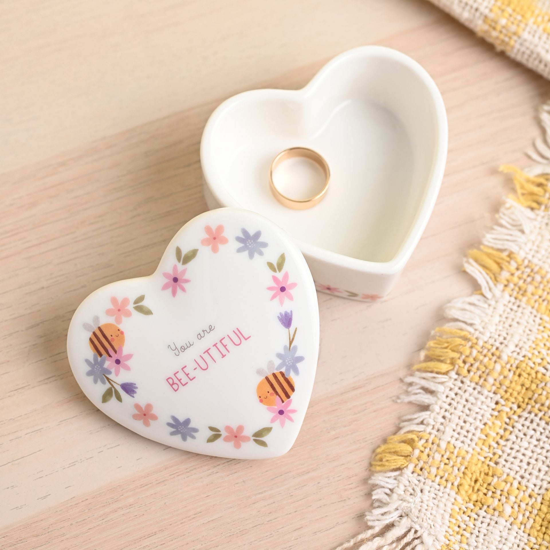 Love Life Ceramic Trinket Box - Bee-utiful