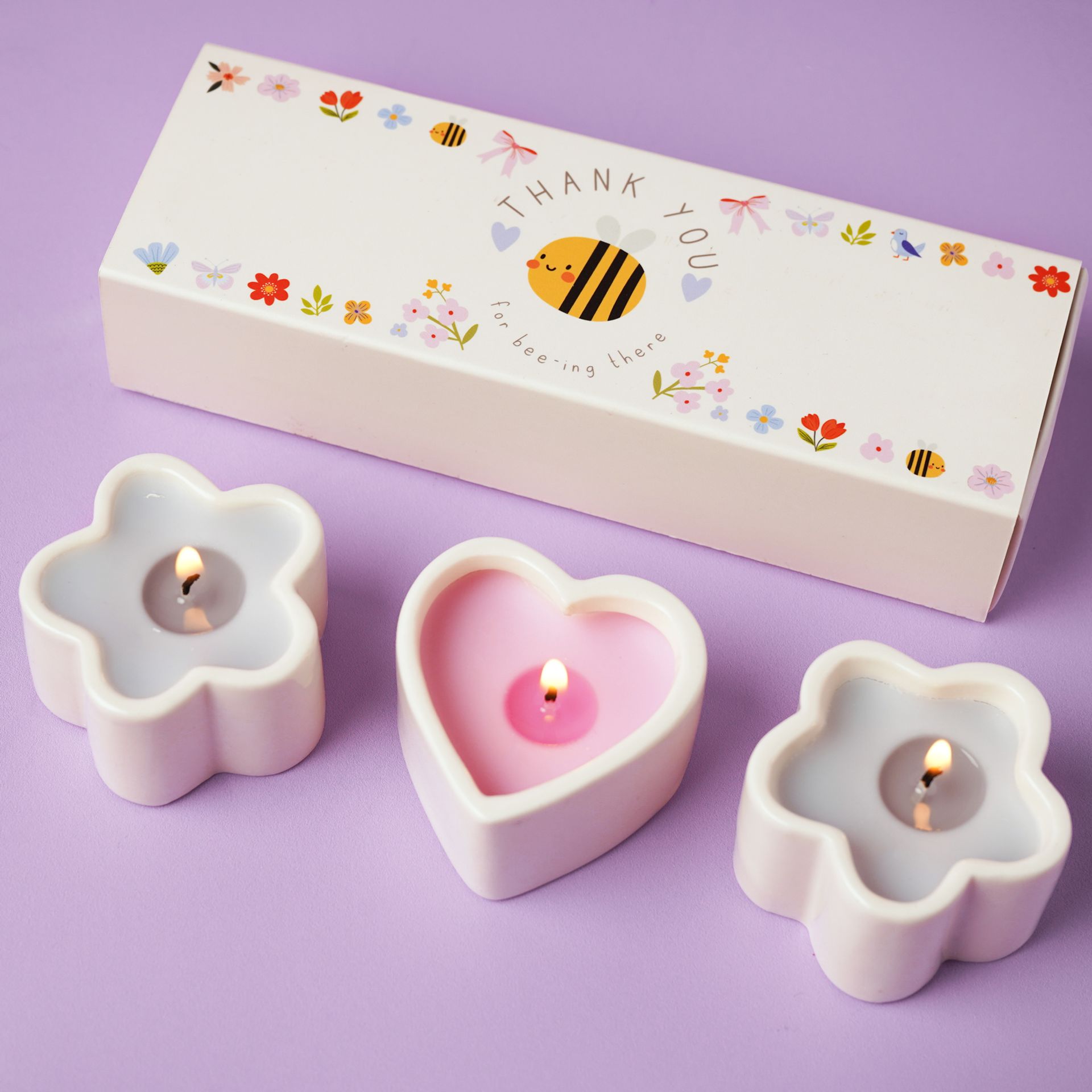 Love Life Set Of 3 Mini Candles - Thank You