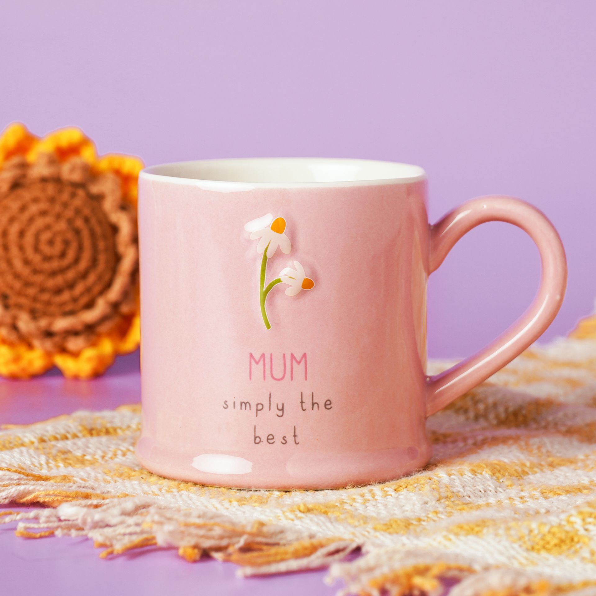 Love Life Embossed Mug - Mum