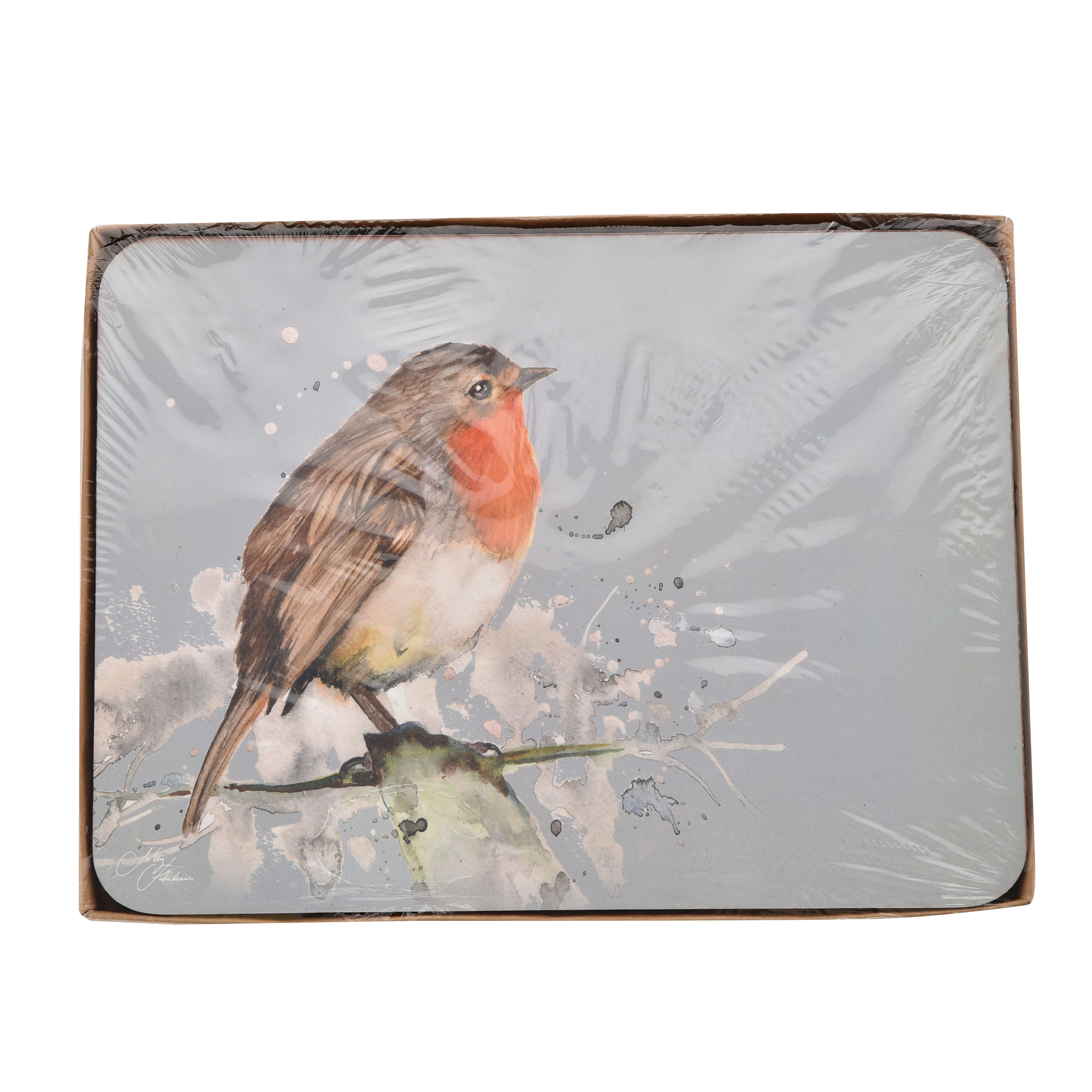 Meg Hawkins Set of 4 Placemats Robin