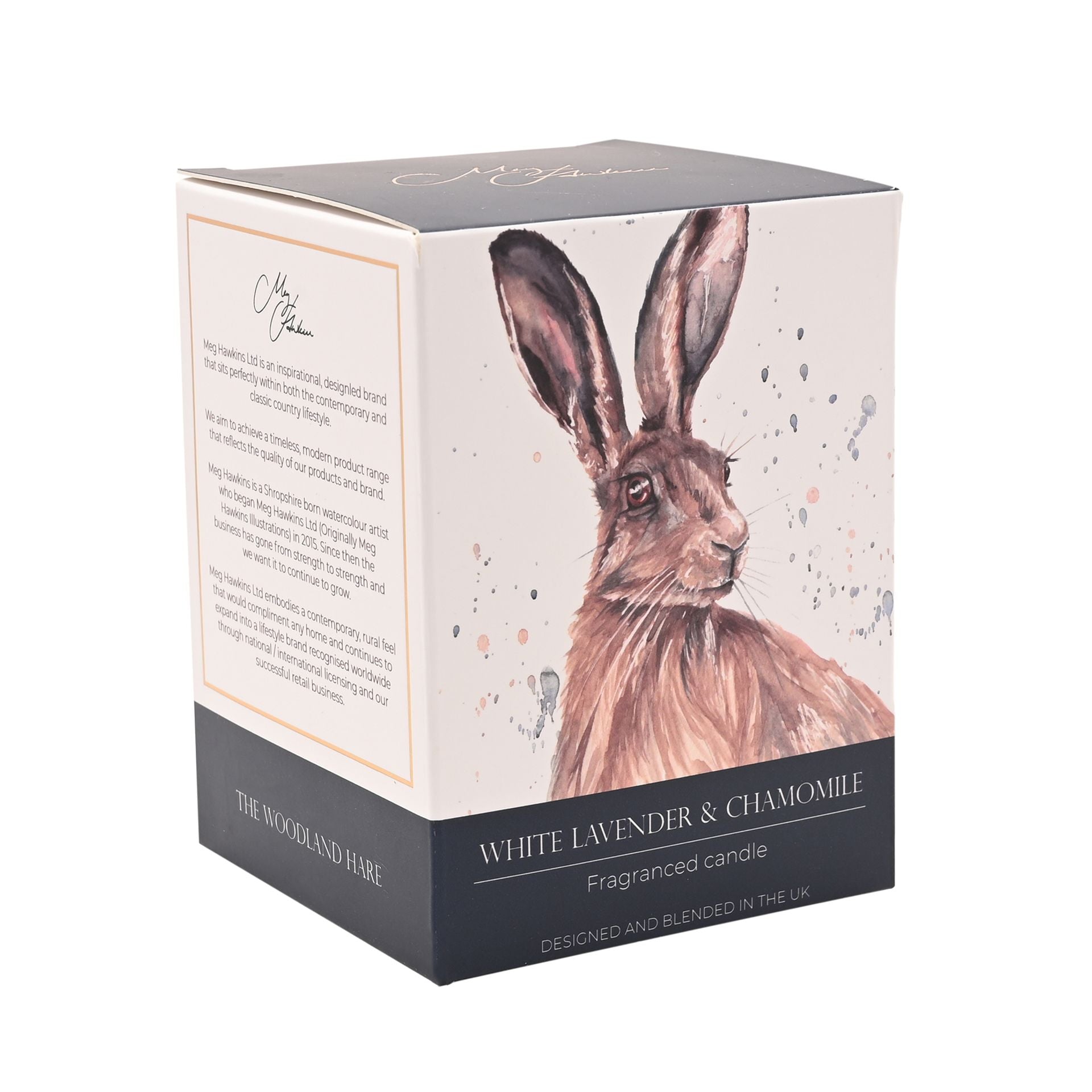 Meg Hawkins 250g Candle Hare - White Lavender & Chamomile