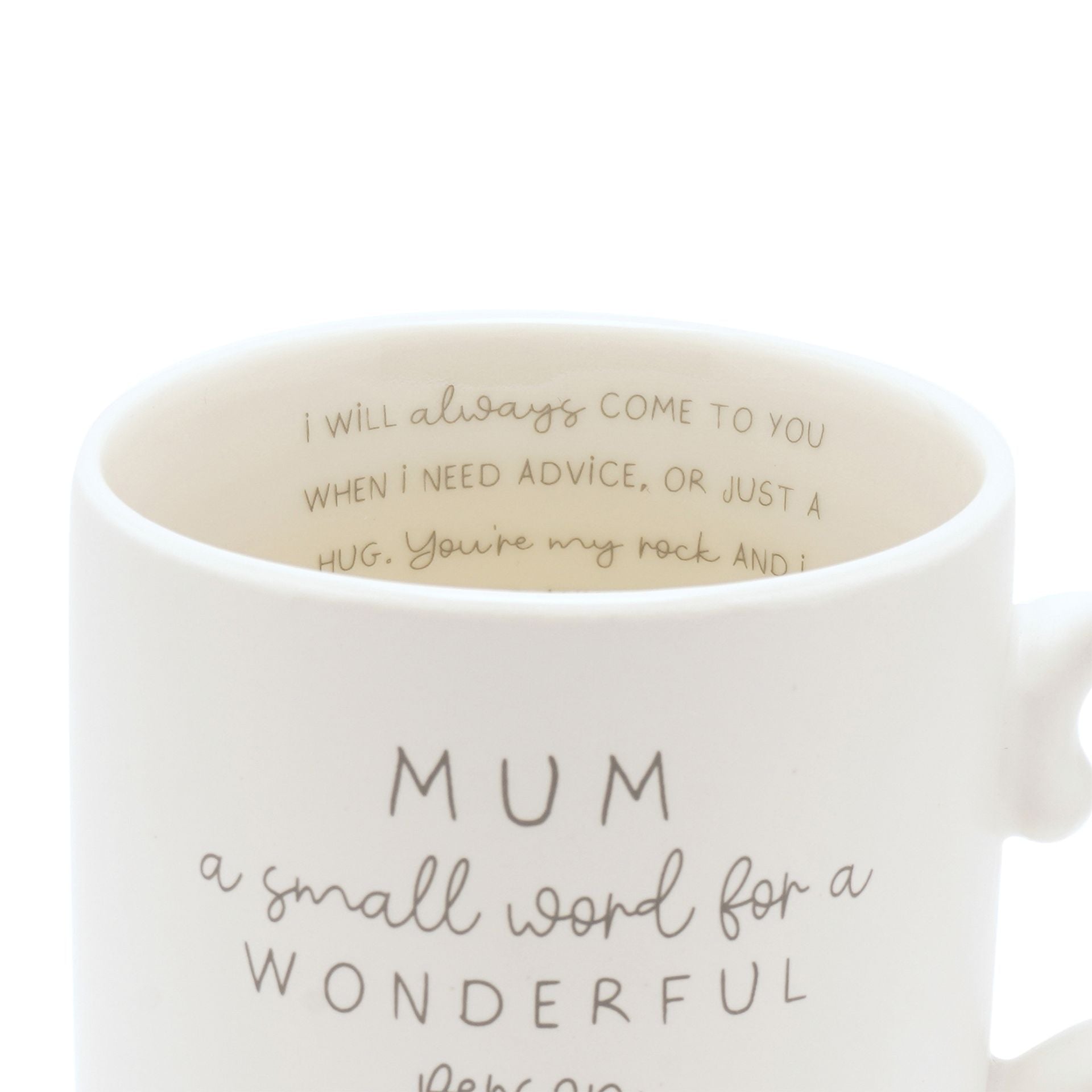 Moments Mug With Inside Words - Mum