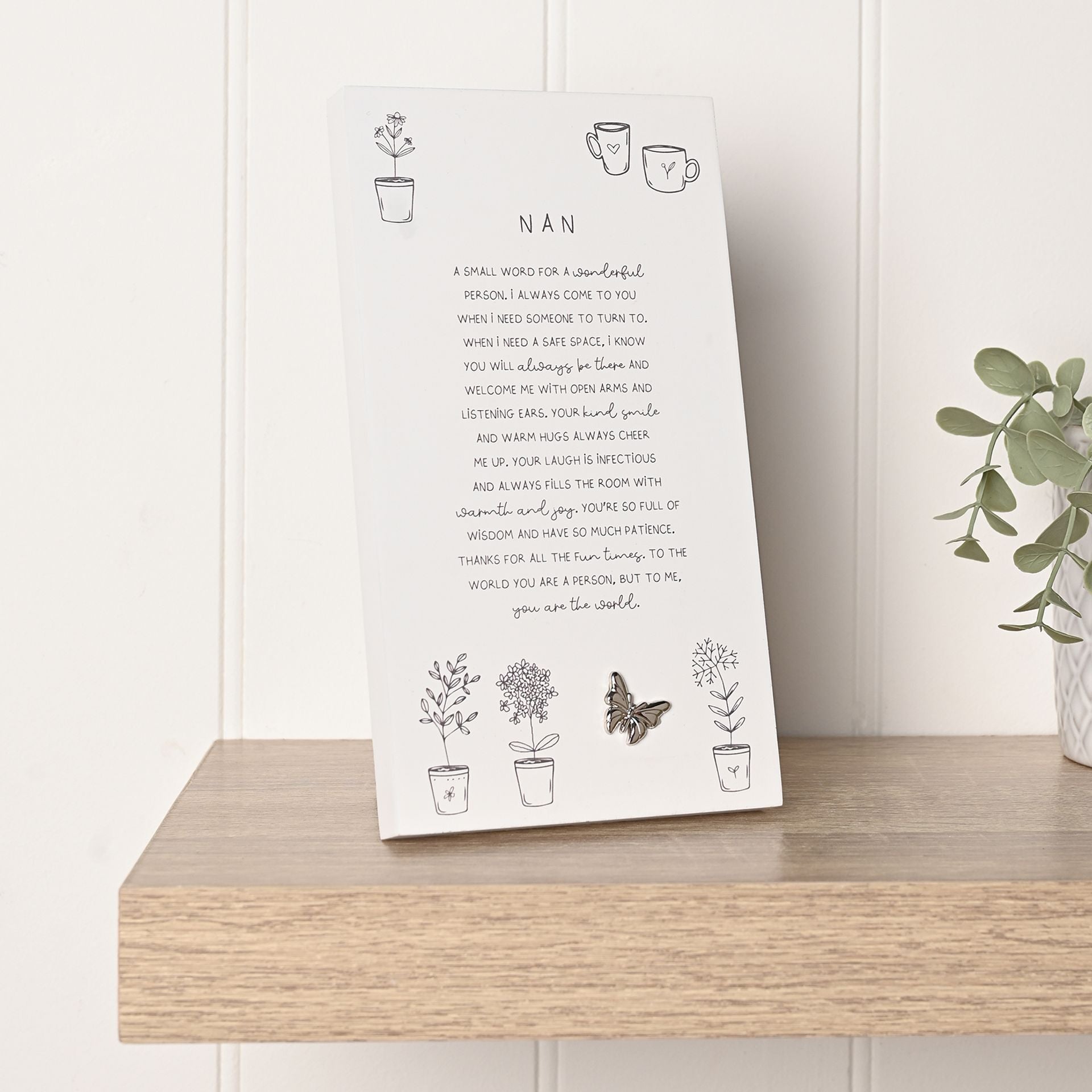 Moments Standing Verse Plaque - Nan