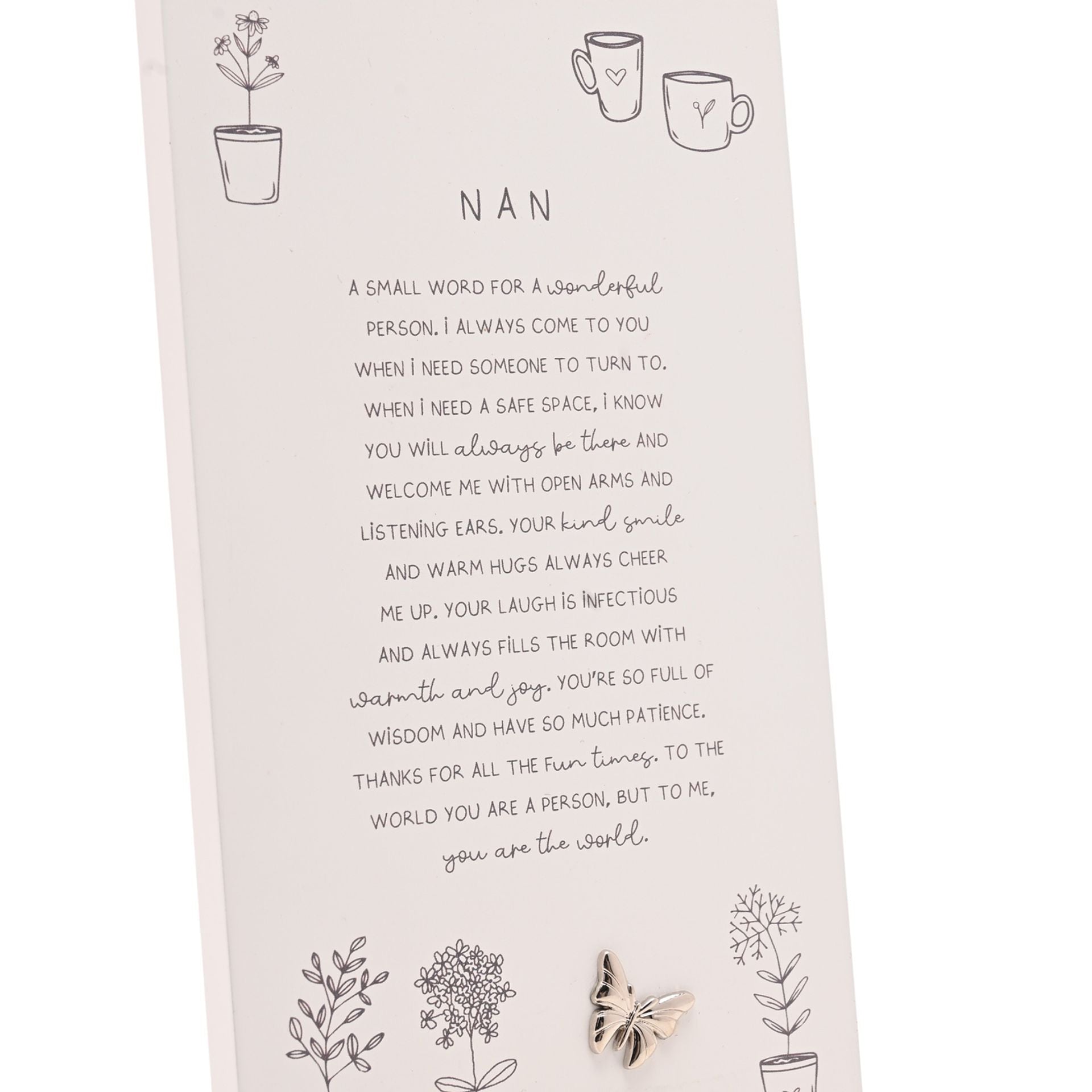 Moments Standing Verse Plaque - Nan