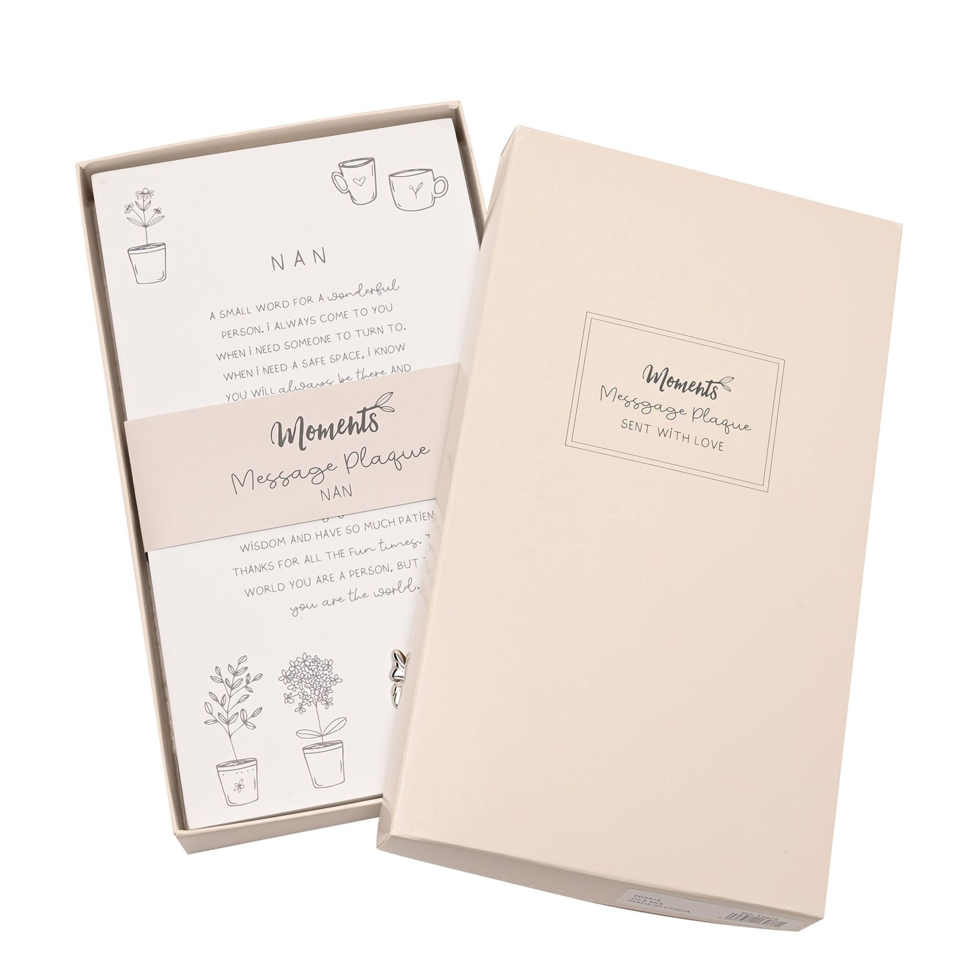 Moments Standing Verse Plaque - Nan