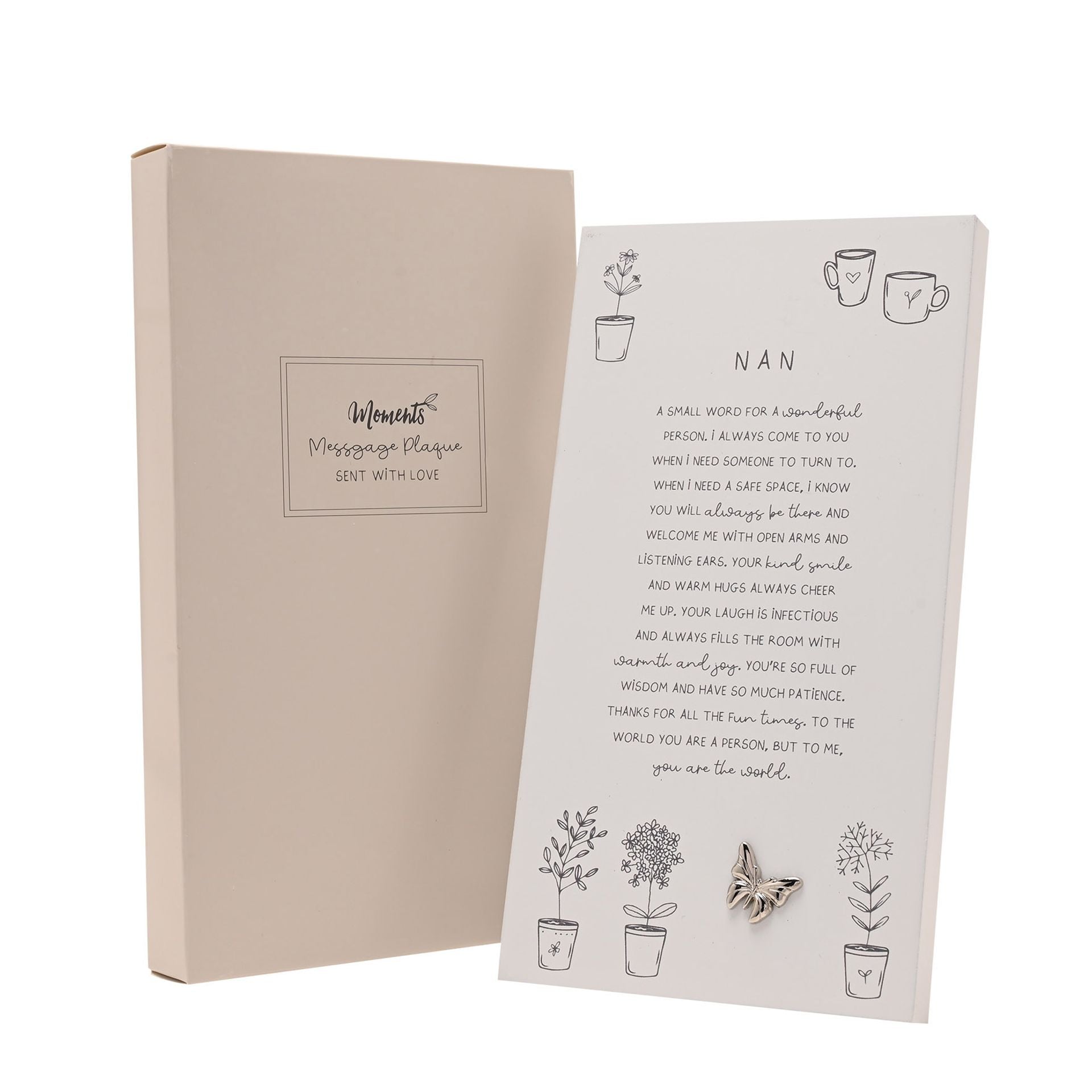 Moments Standing Verse Plaque - Nan