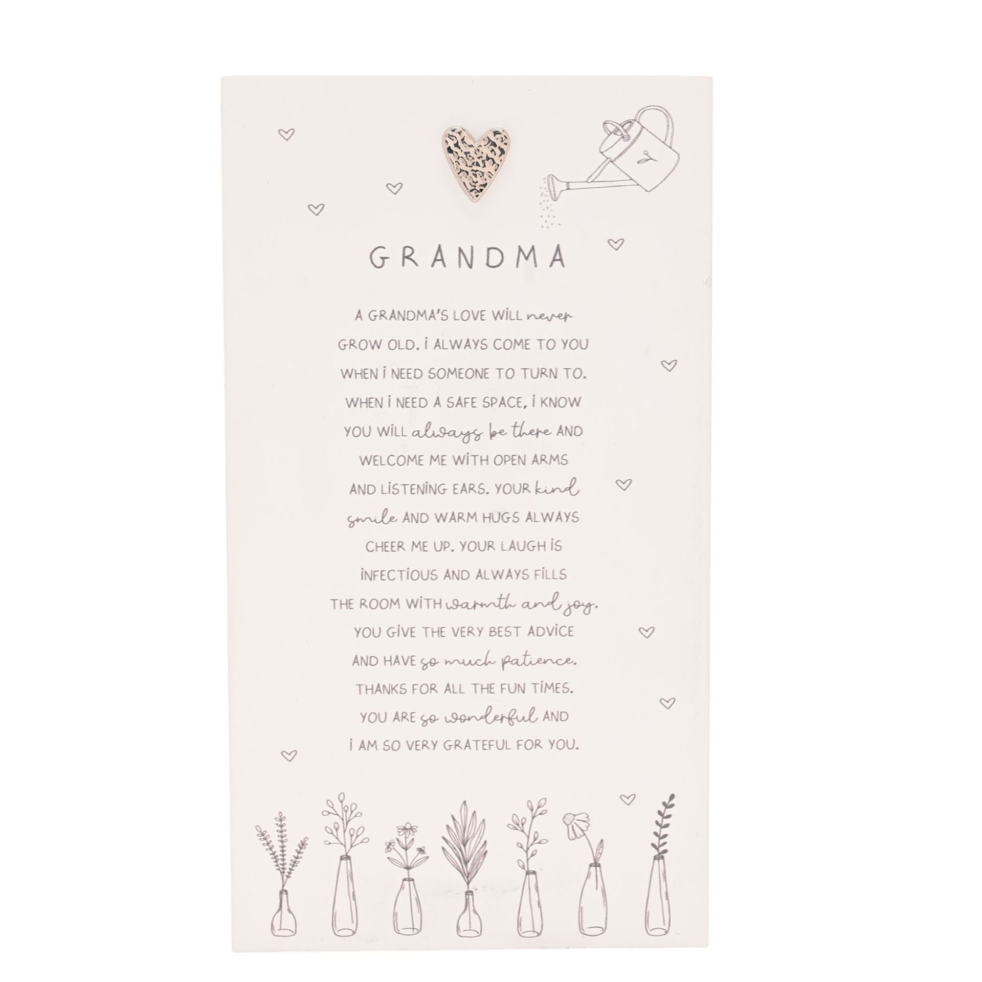Moments Standing Verse Plaque - Grandma