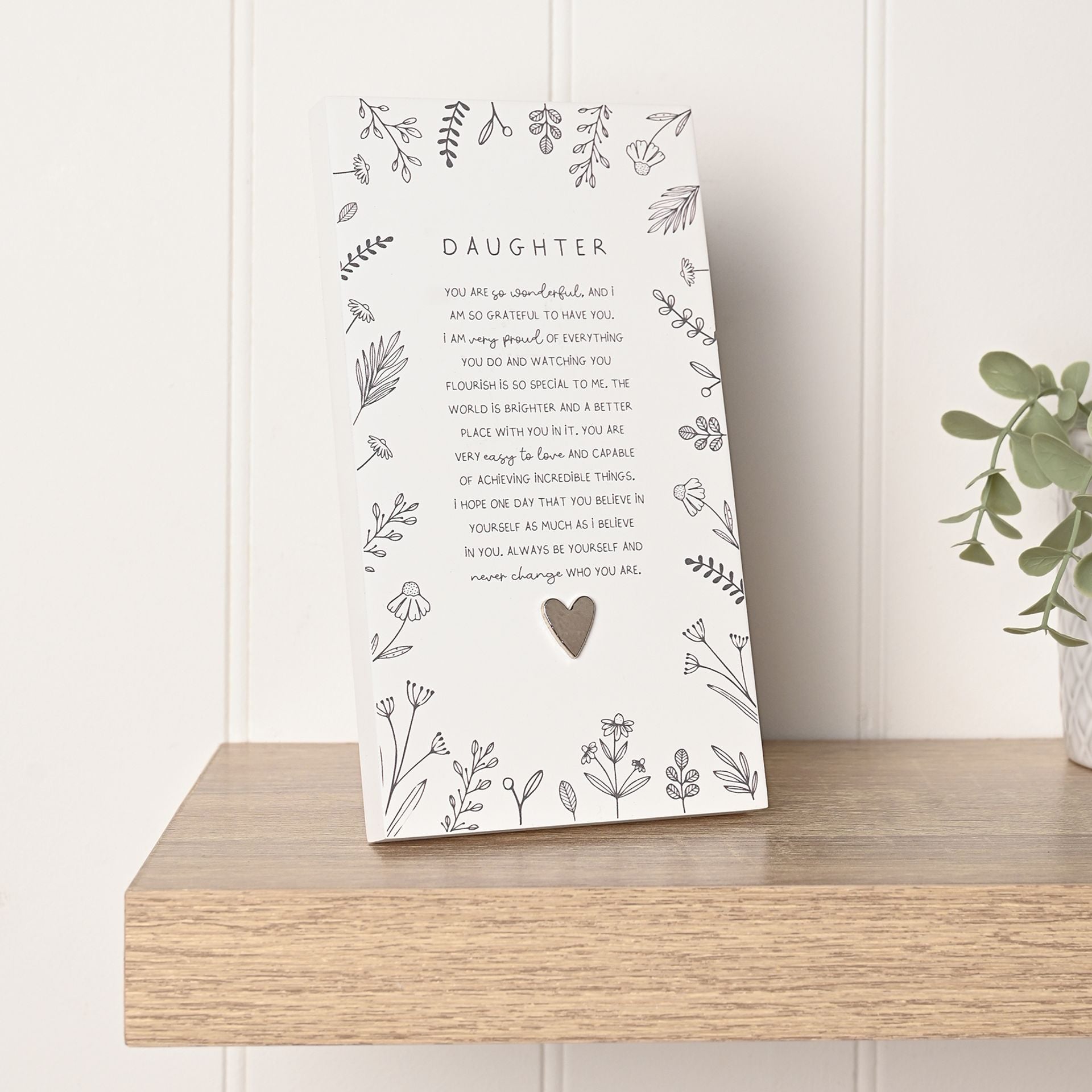 Moments Standing Verse Plaque - Daughter