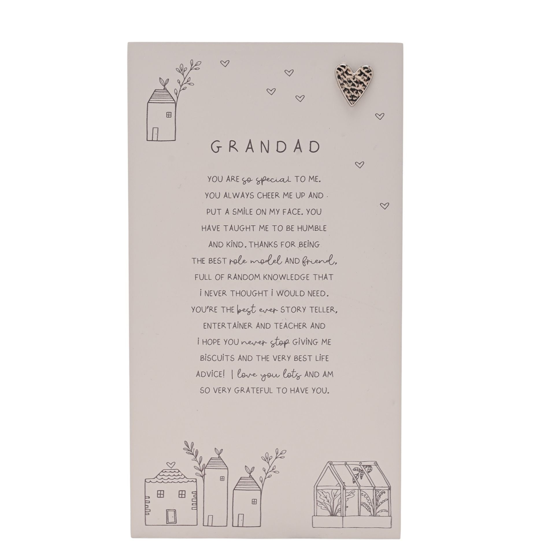 Moments Standing Verse Plaque - Grandad