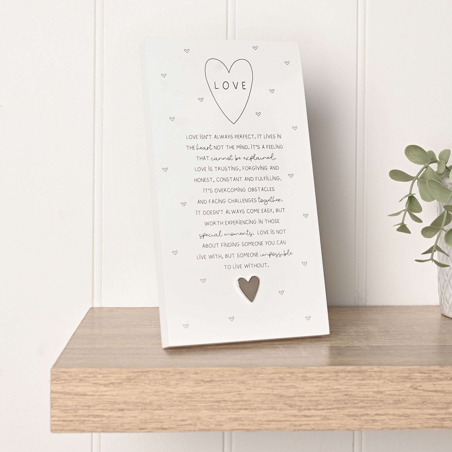 Moments Standing Verse Plaque - Love