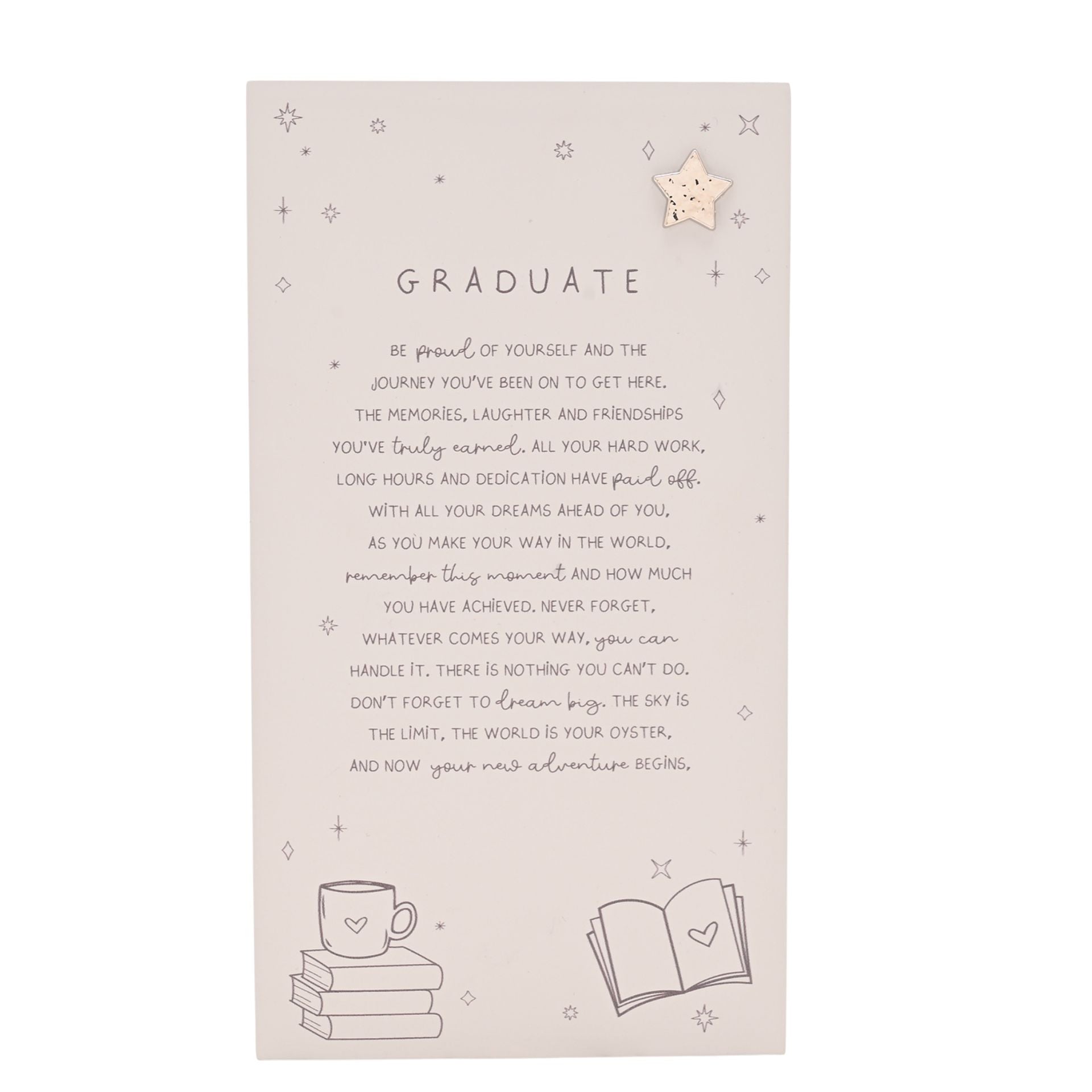 Moments Standing Verse Plaque - Graduate