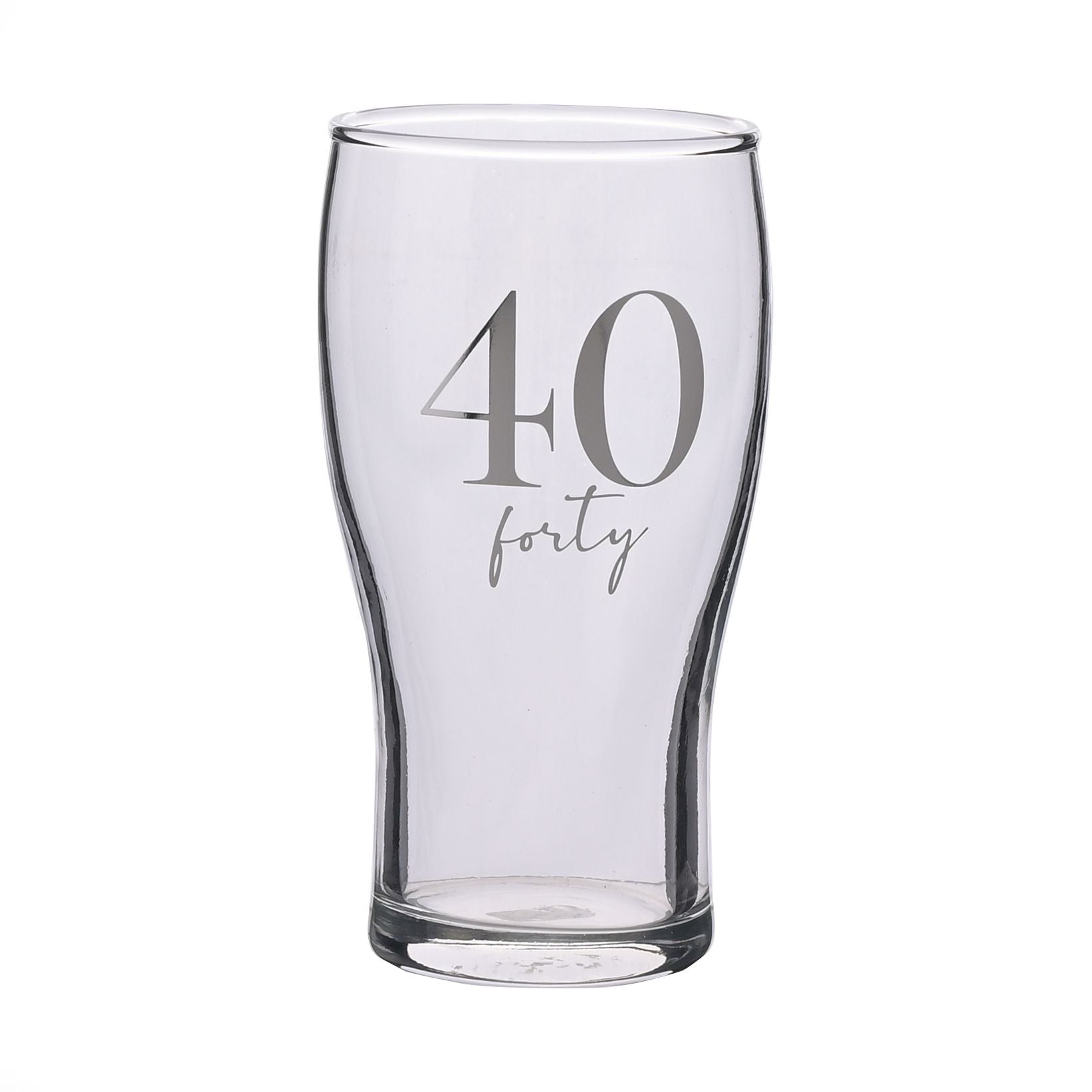 Milestones Beer Glass 40th Birthday