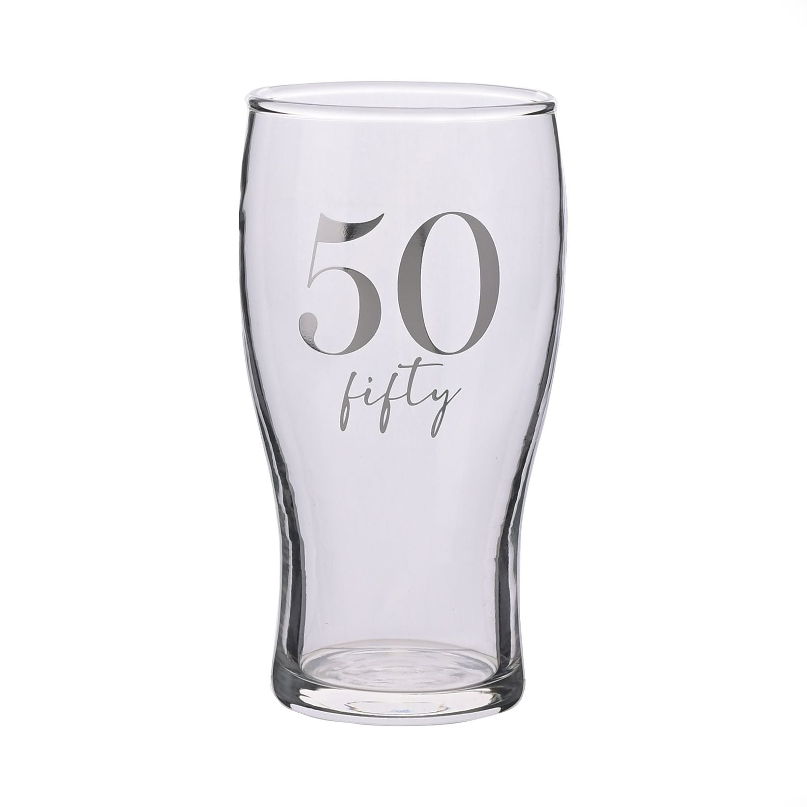Milestones Beer Glass 50th Birthday