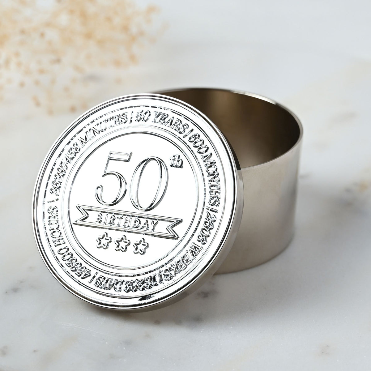 Milestones Round Trinket Box - 50