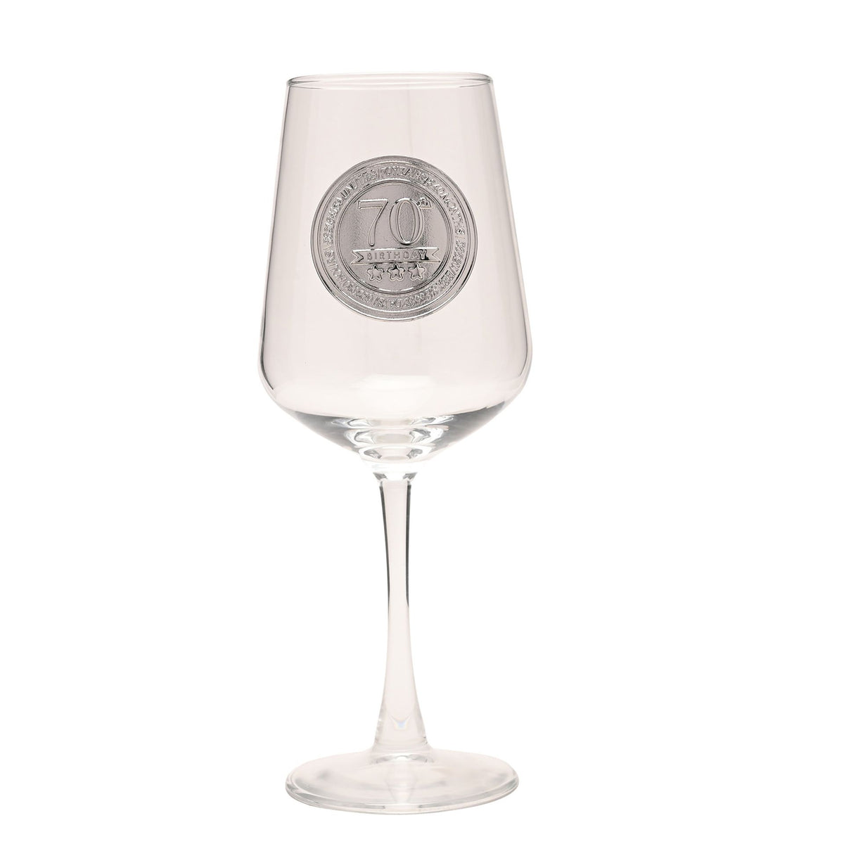 Milestones Badged Wine Glass - 70