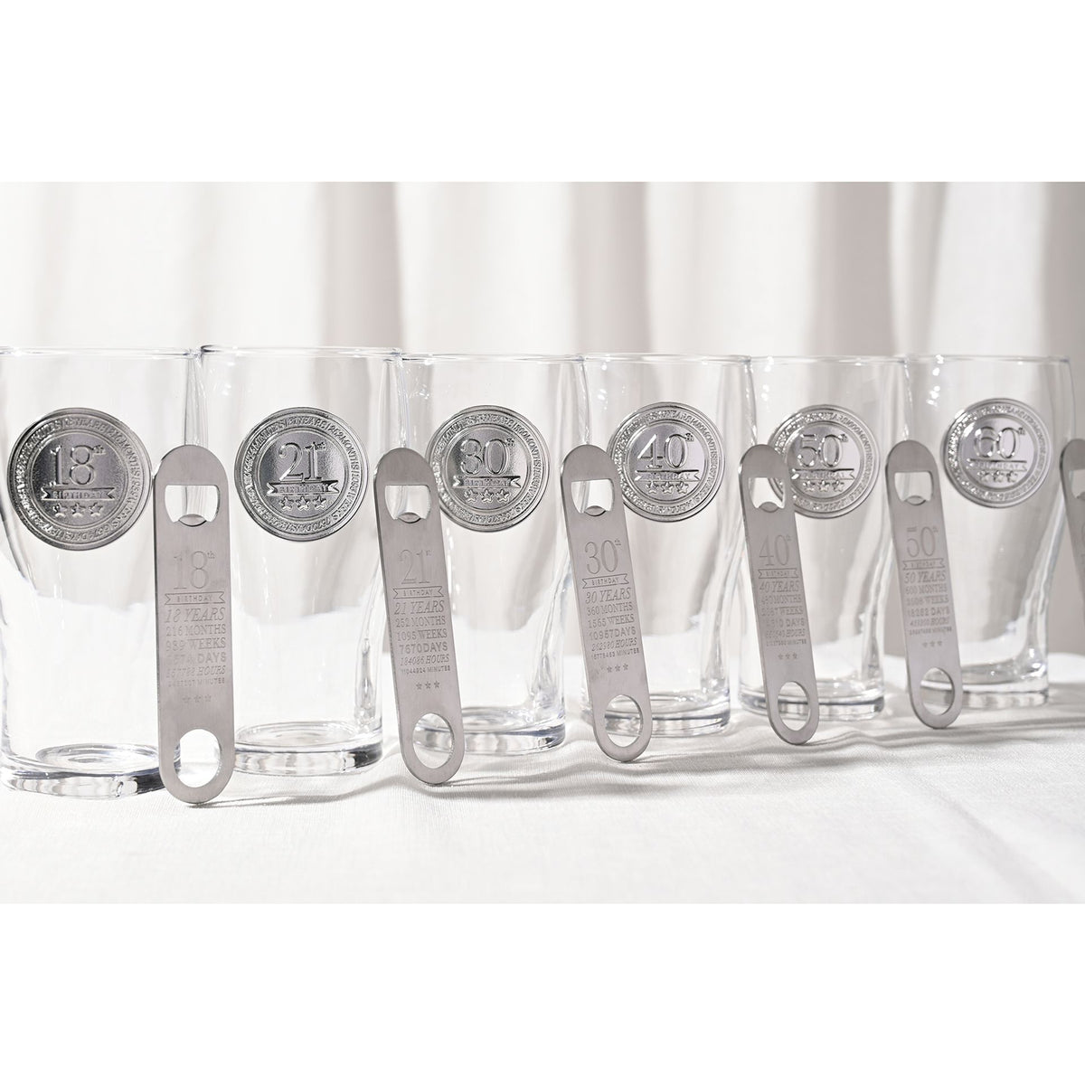 Milestones Pint Glass & Bottle Opener - 30