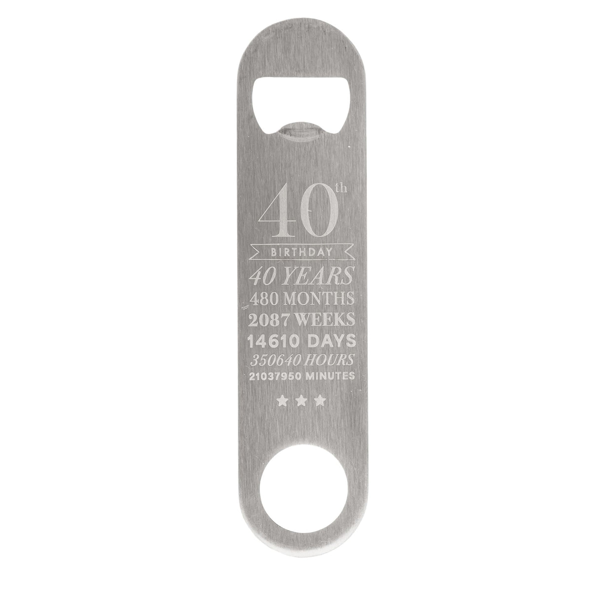 Milestones Pint Glass & Bottle Opener - 40