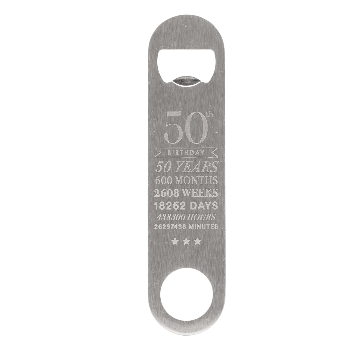 Milestones Pint Glass & Bottle Opener - 50