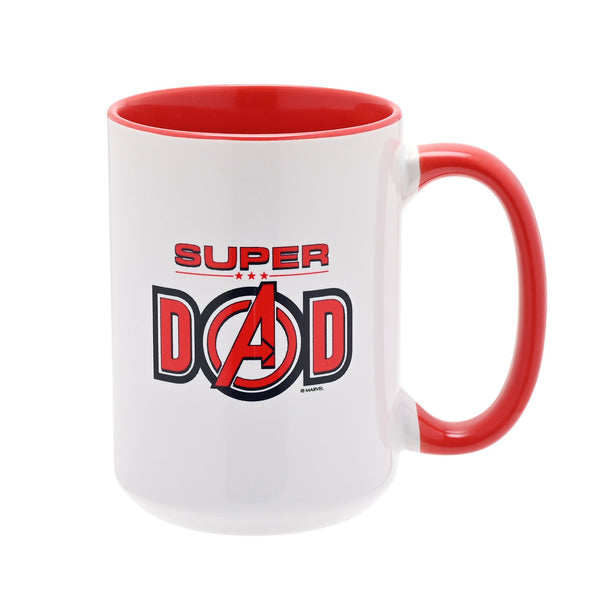 Marvel Avengers Mug Red Inside & Handle 15oz - Super Dad