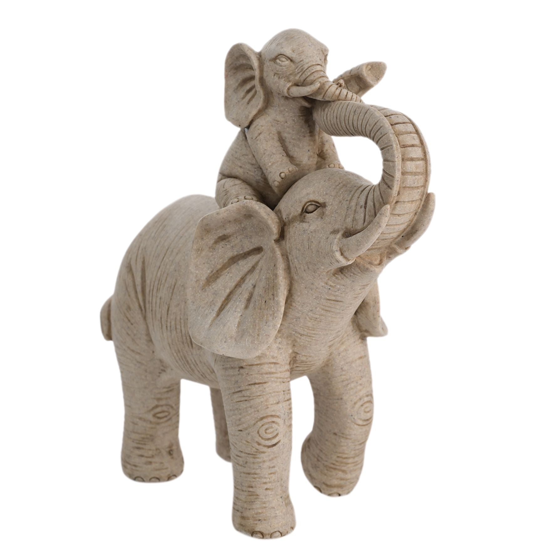 Naturecraft Collection Elephant & Calf Sandstone Finish