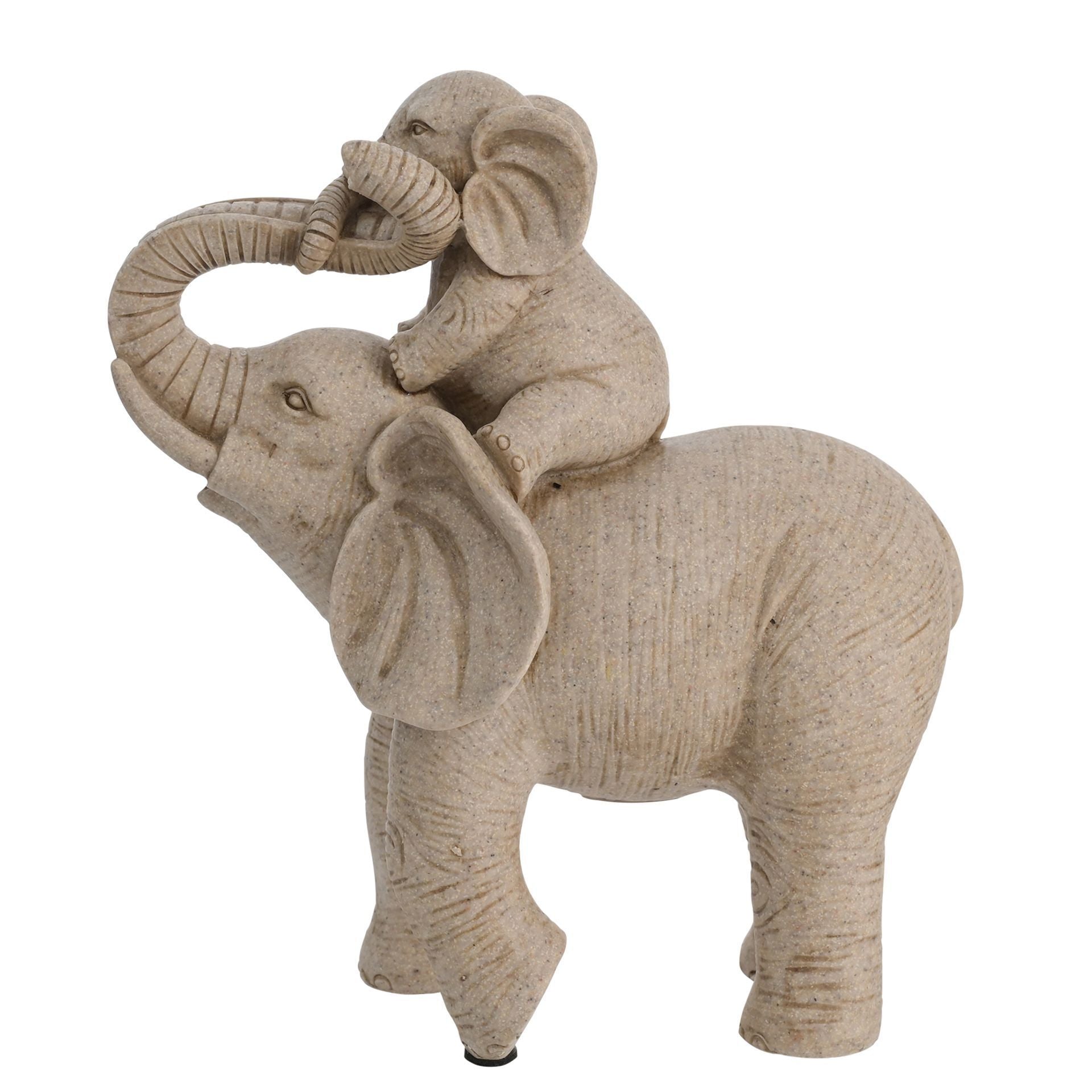 Naturecraft Collection Elephant & Calf Sandstone Finish