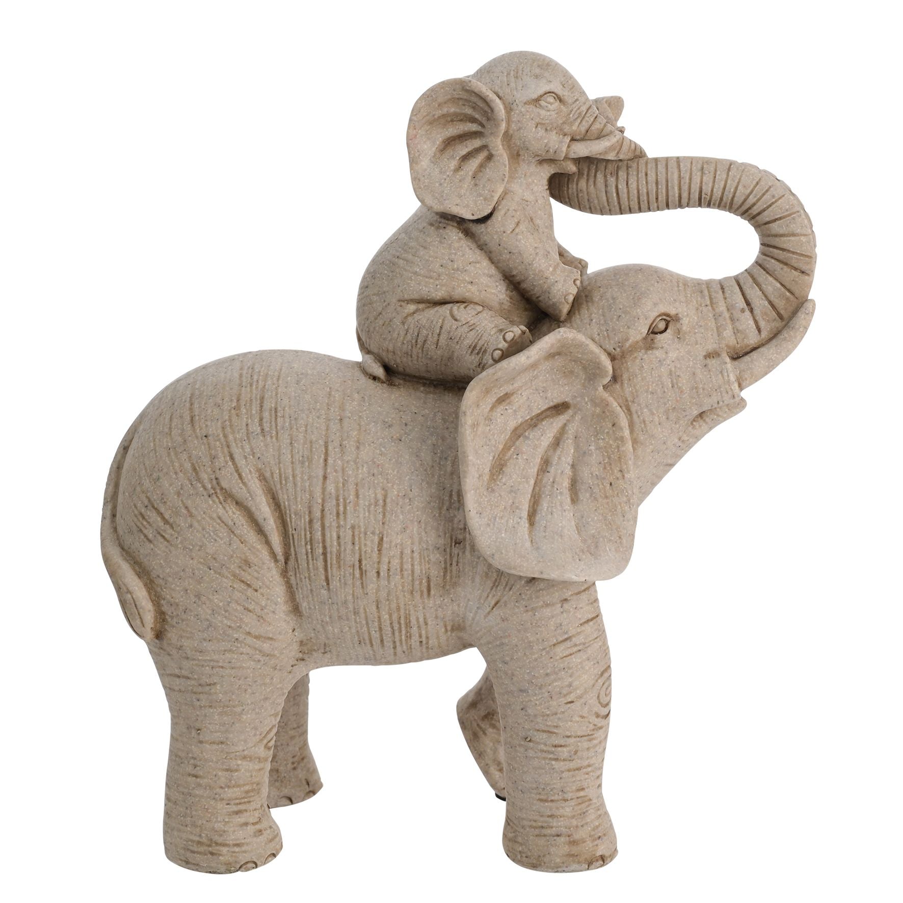 Naturecraft Collection Elephant & Calf Sandstone Finish