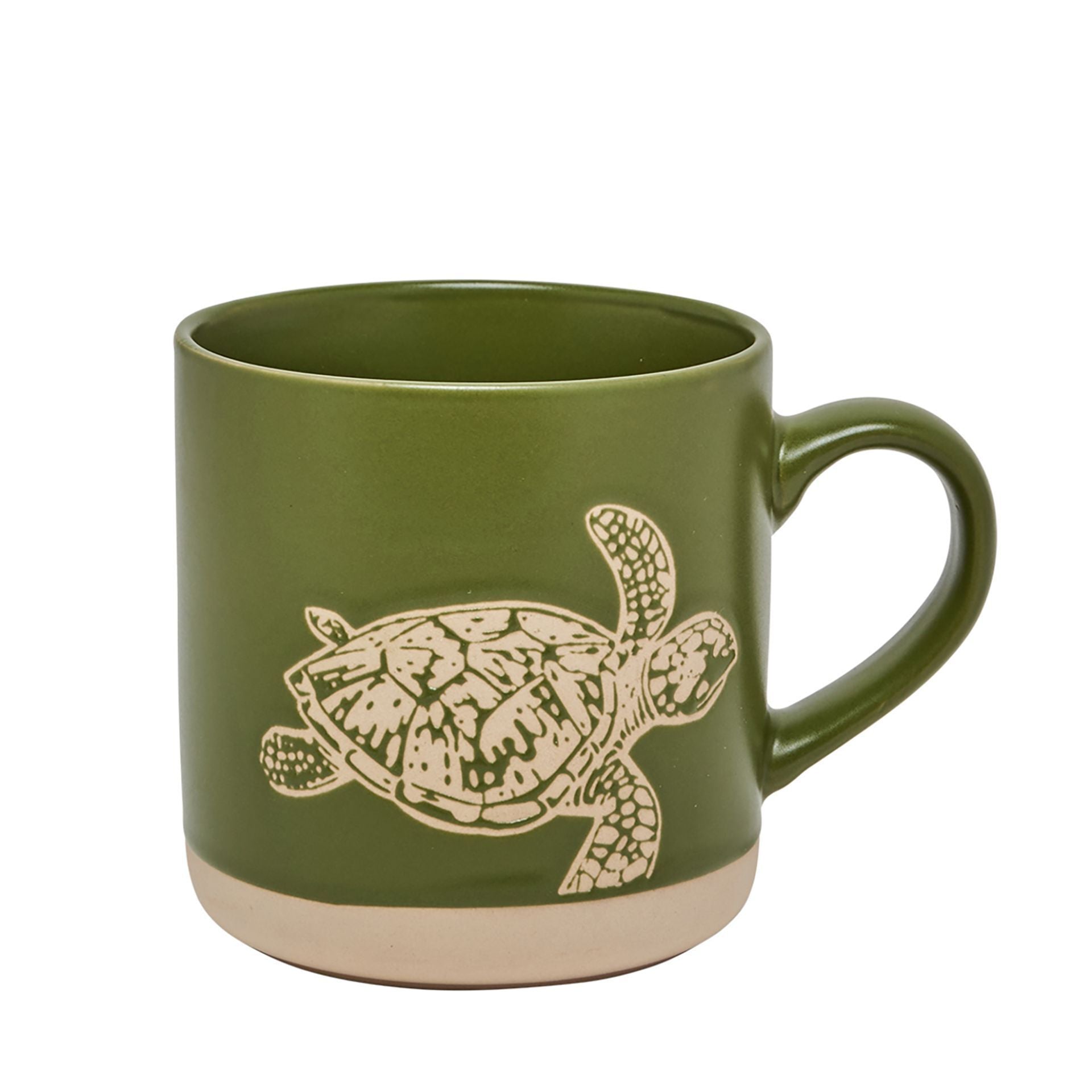 Naturecraft Turtle Ceramic Wax Resistant Mug Evergreen