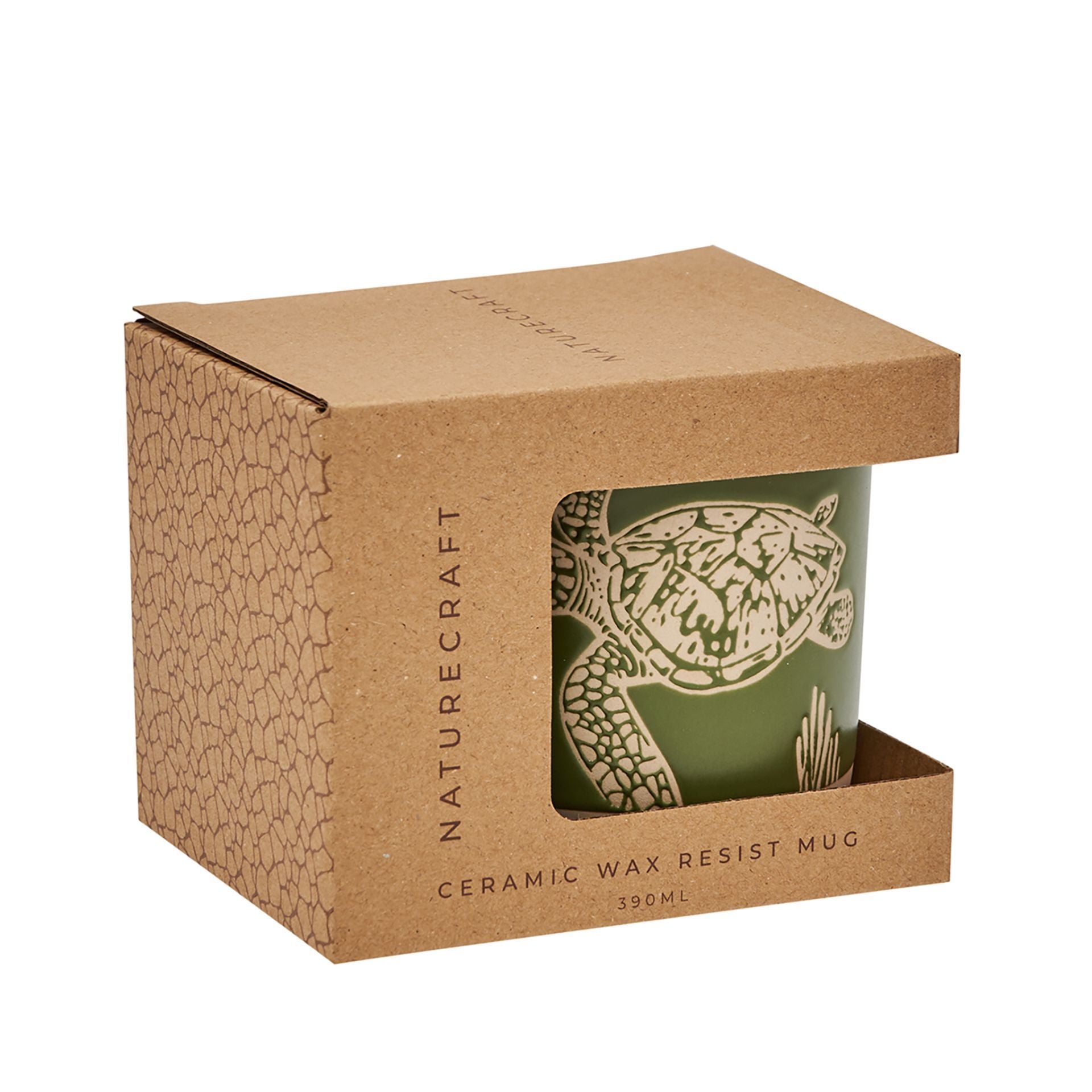 Naturecraft Turtle Ceramic Wax Resistant Mug Evergreen