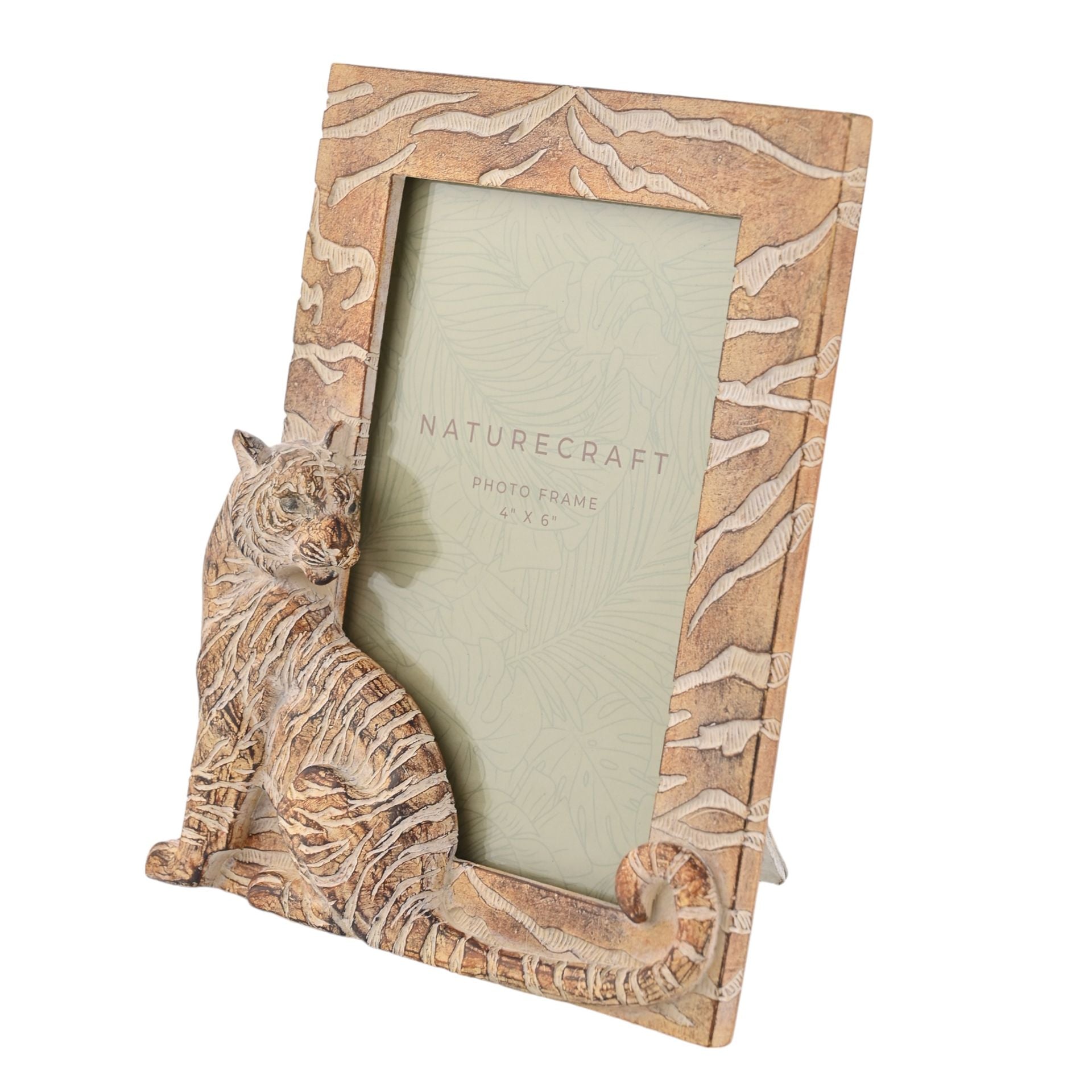 Naturecraft Wood Effect Tiger Photo Frame 4" x 6"