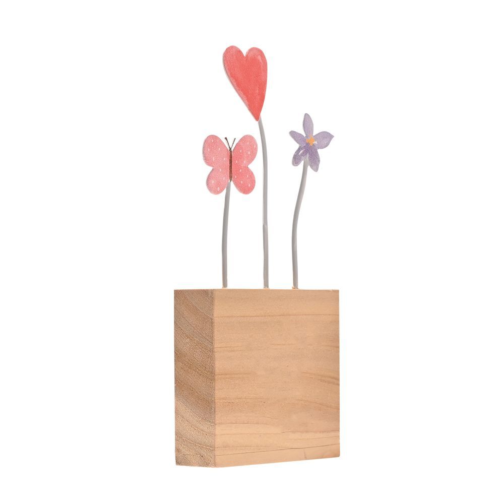 Love Life Metal Flower Plaque
