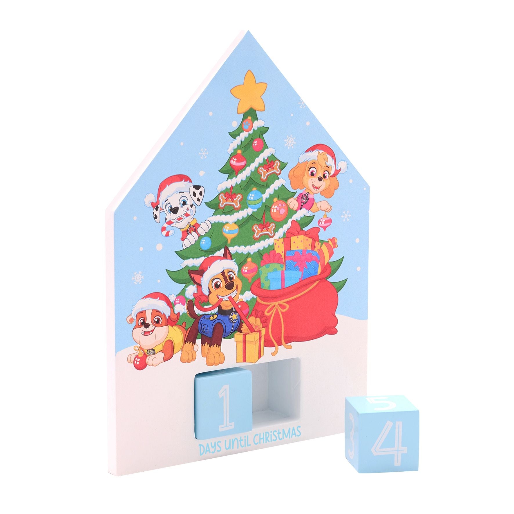 Paw Patrol Wooden Christmas Countdown Calendar