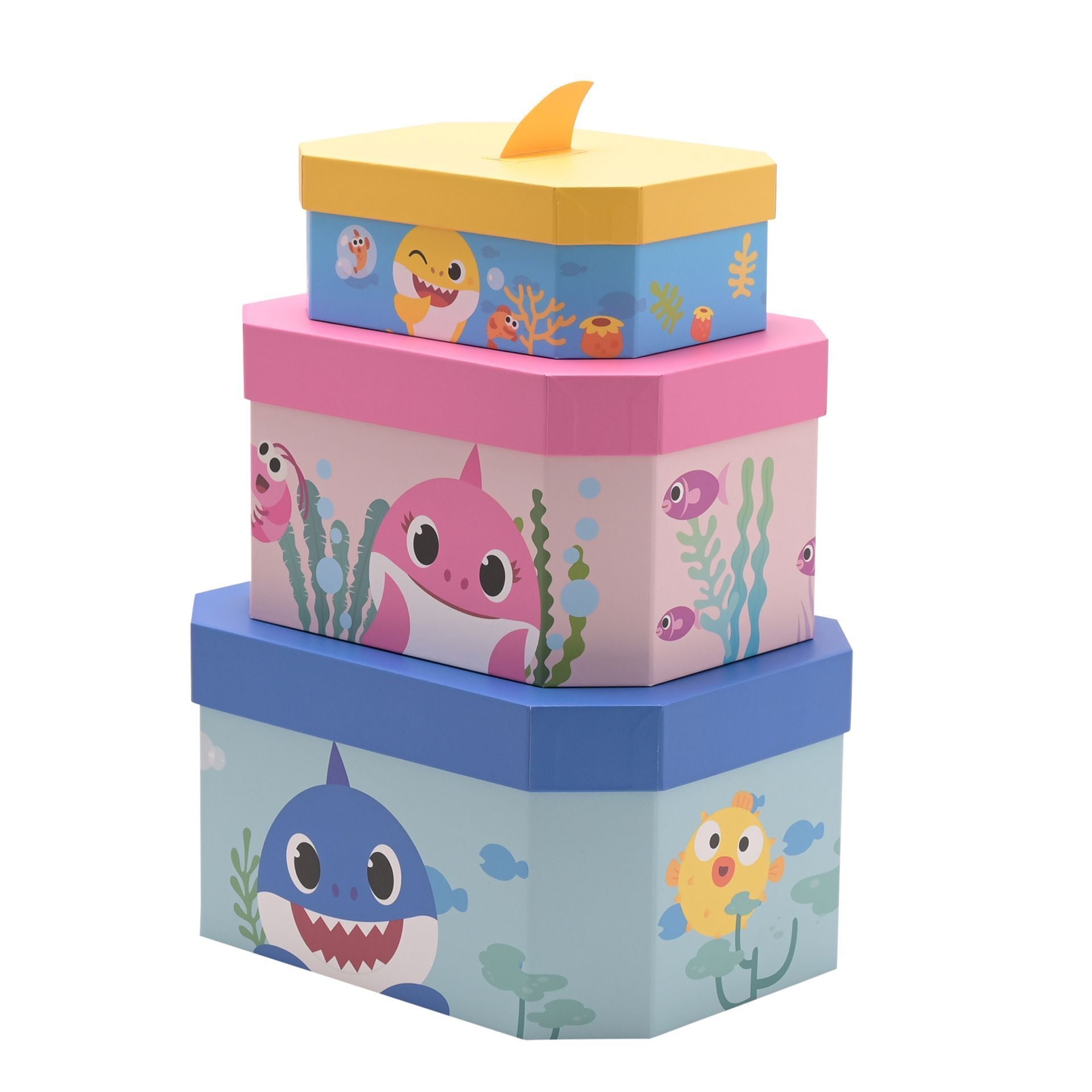 Baby Shark Set of 3 Nesting Storage Boxes