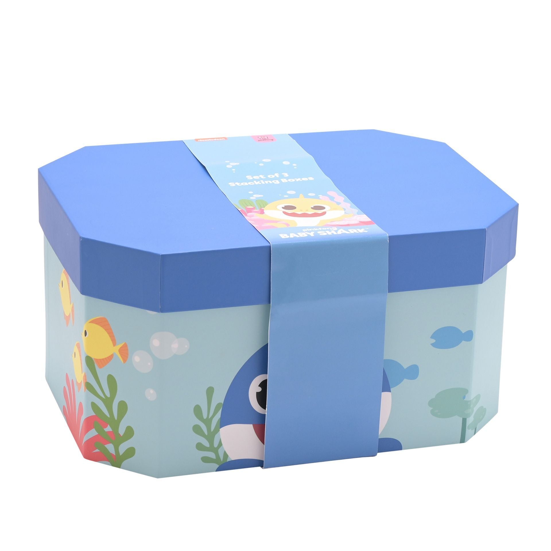 Baby Shark Set of 3 Nesting Storage Boxes