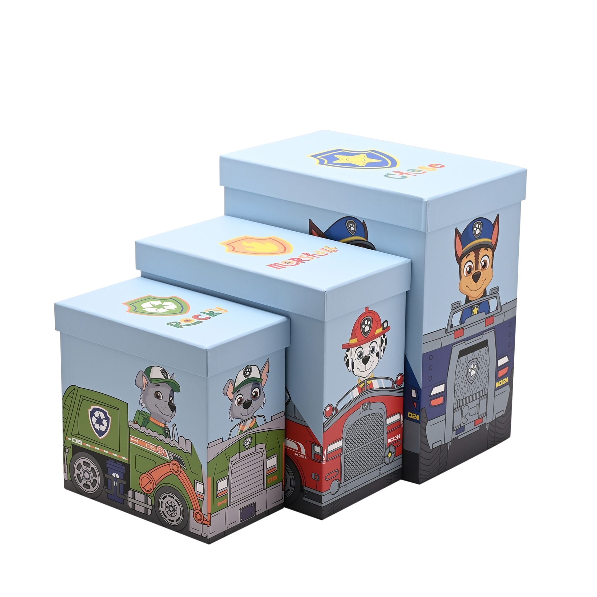 Paw Patrol Set of 3 Vehicle Storage Box