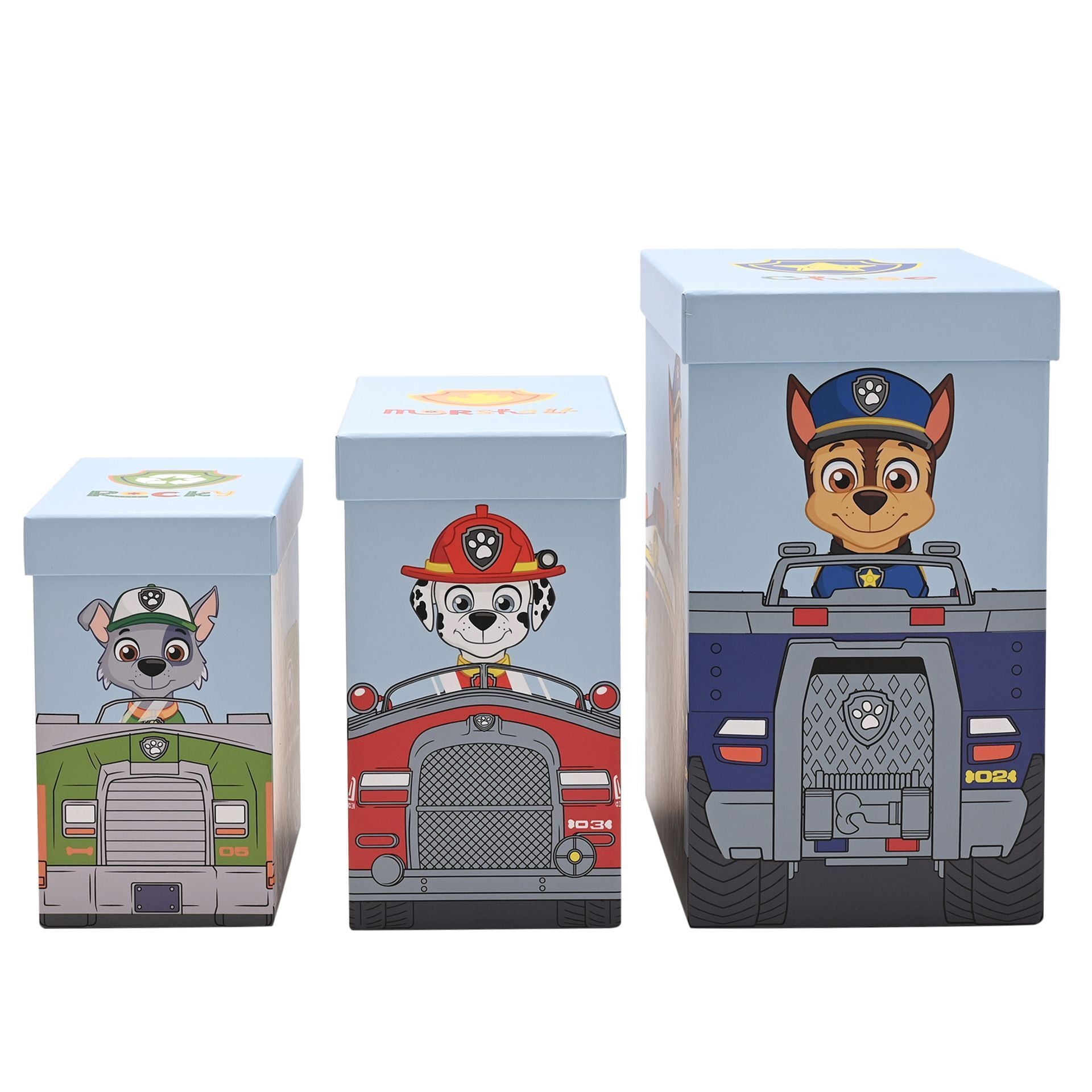 Paw Patrol Set of 3 Vehicle Storage Box