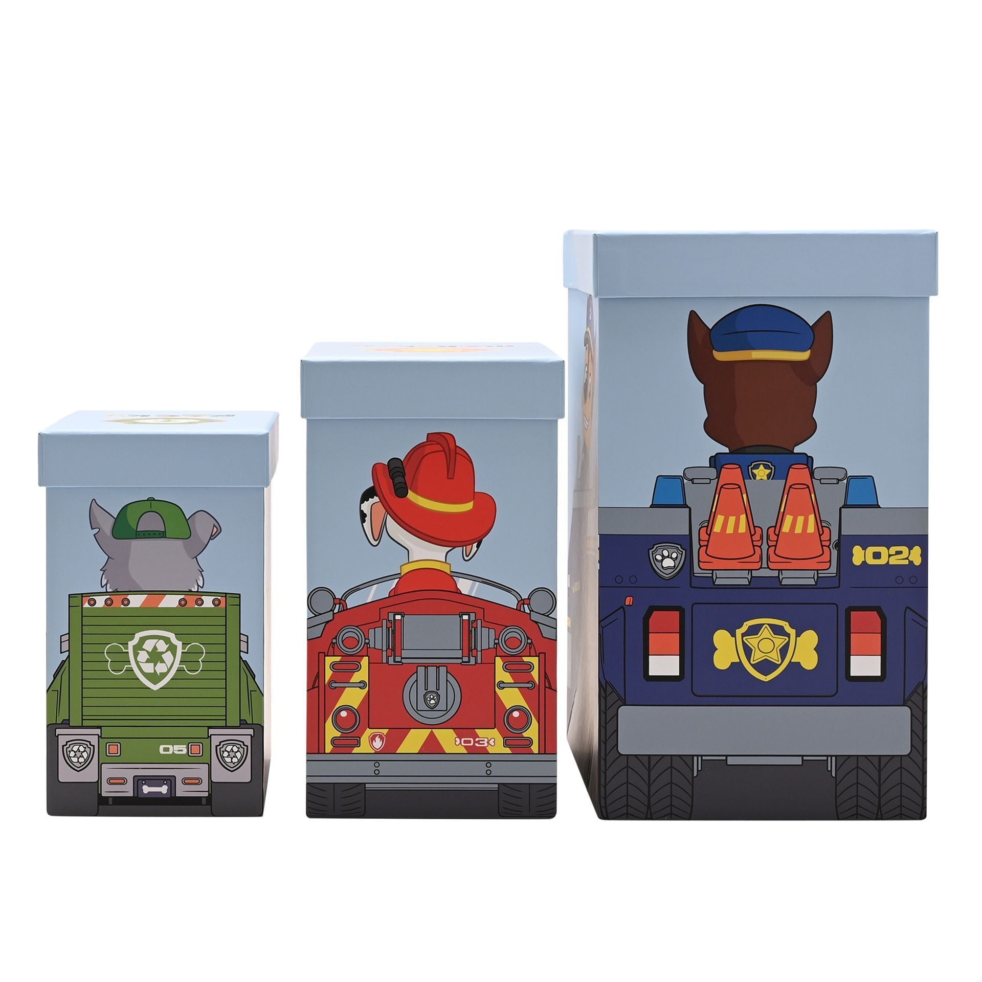 Paw Patrol Set of 3 Vehicle Storage Box