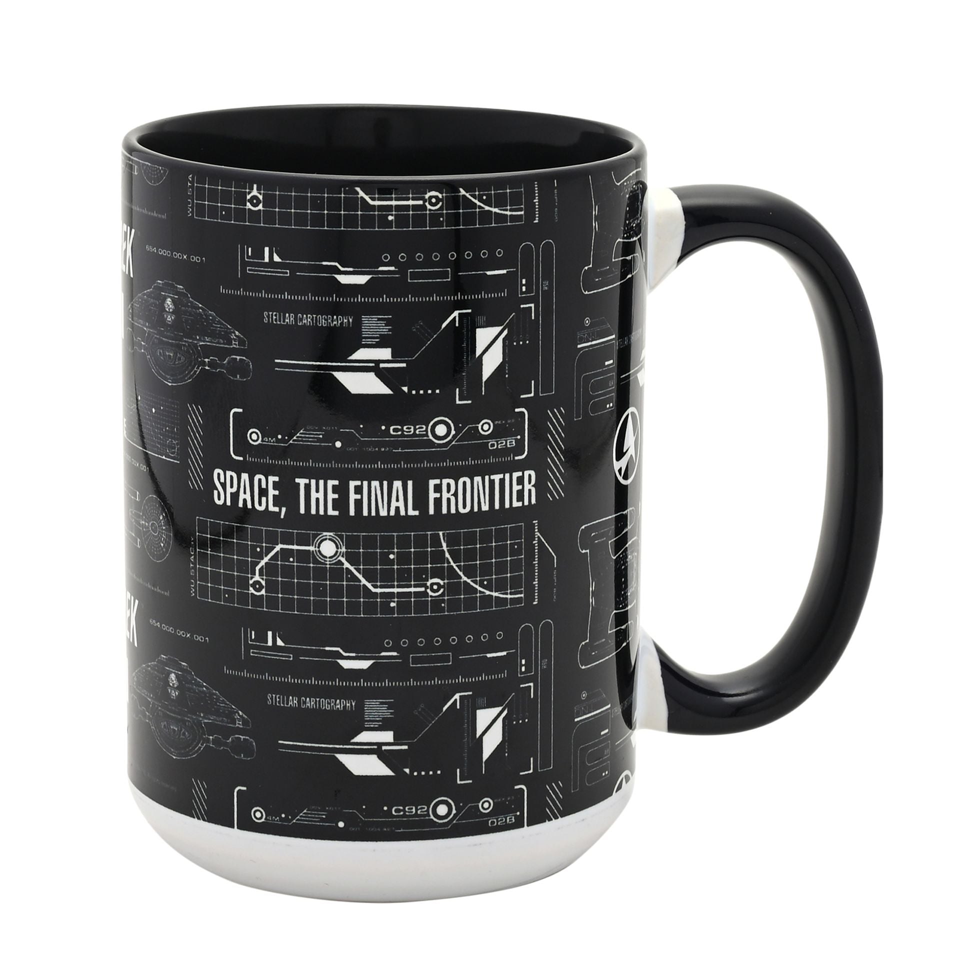 Star Trek Tech Black & White 15oz Mug