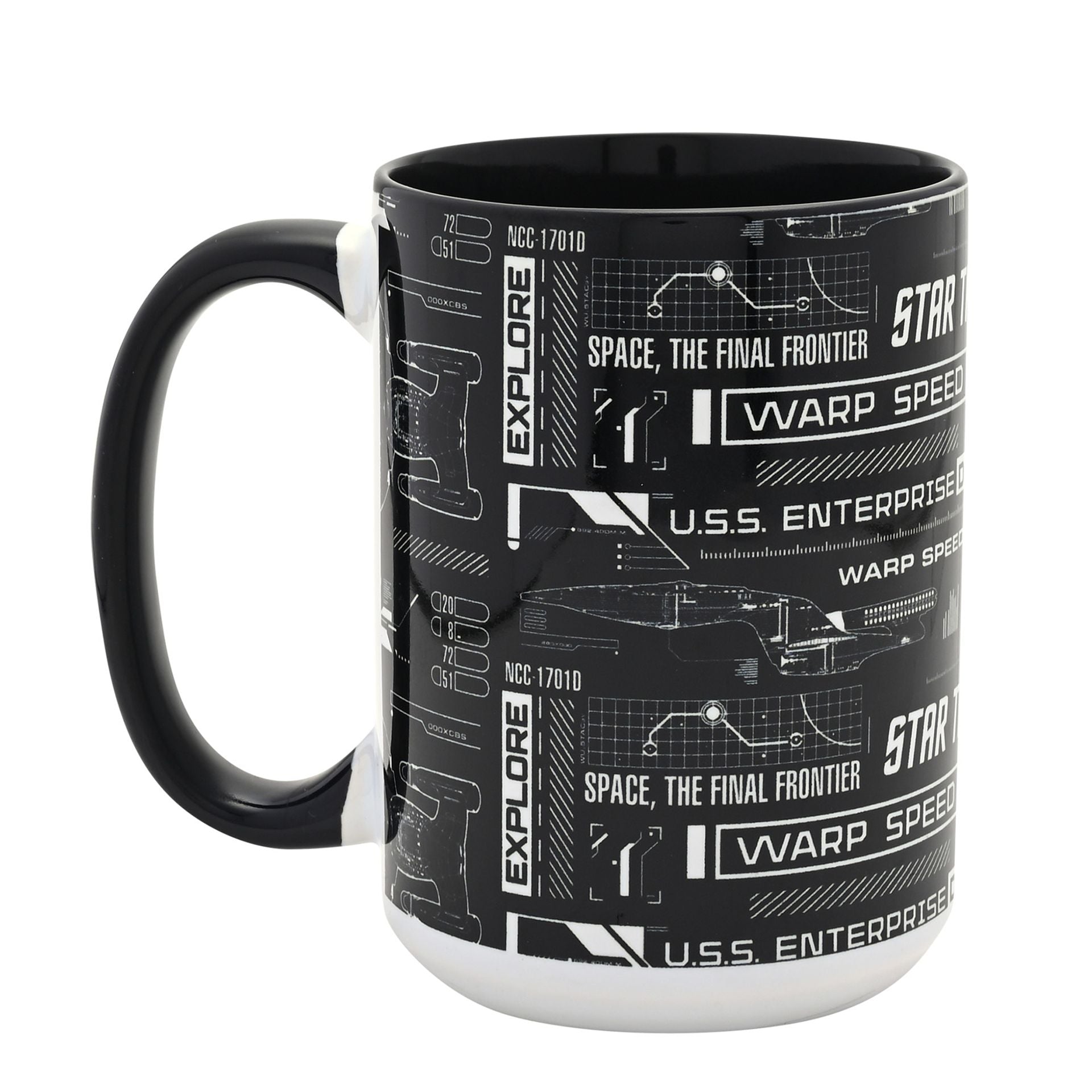 Star Trek Tech Black & White 15oz Mug