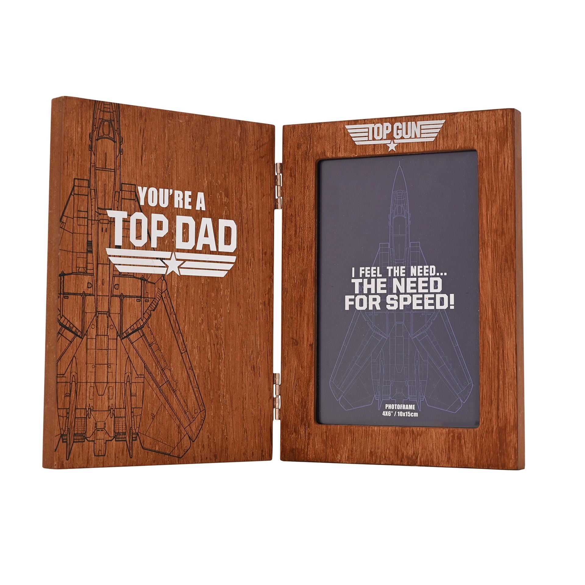 Top Gun Top Dad Folding Photo Frame