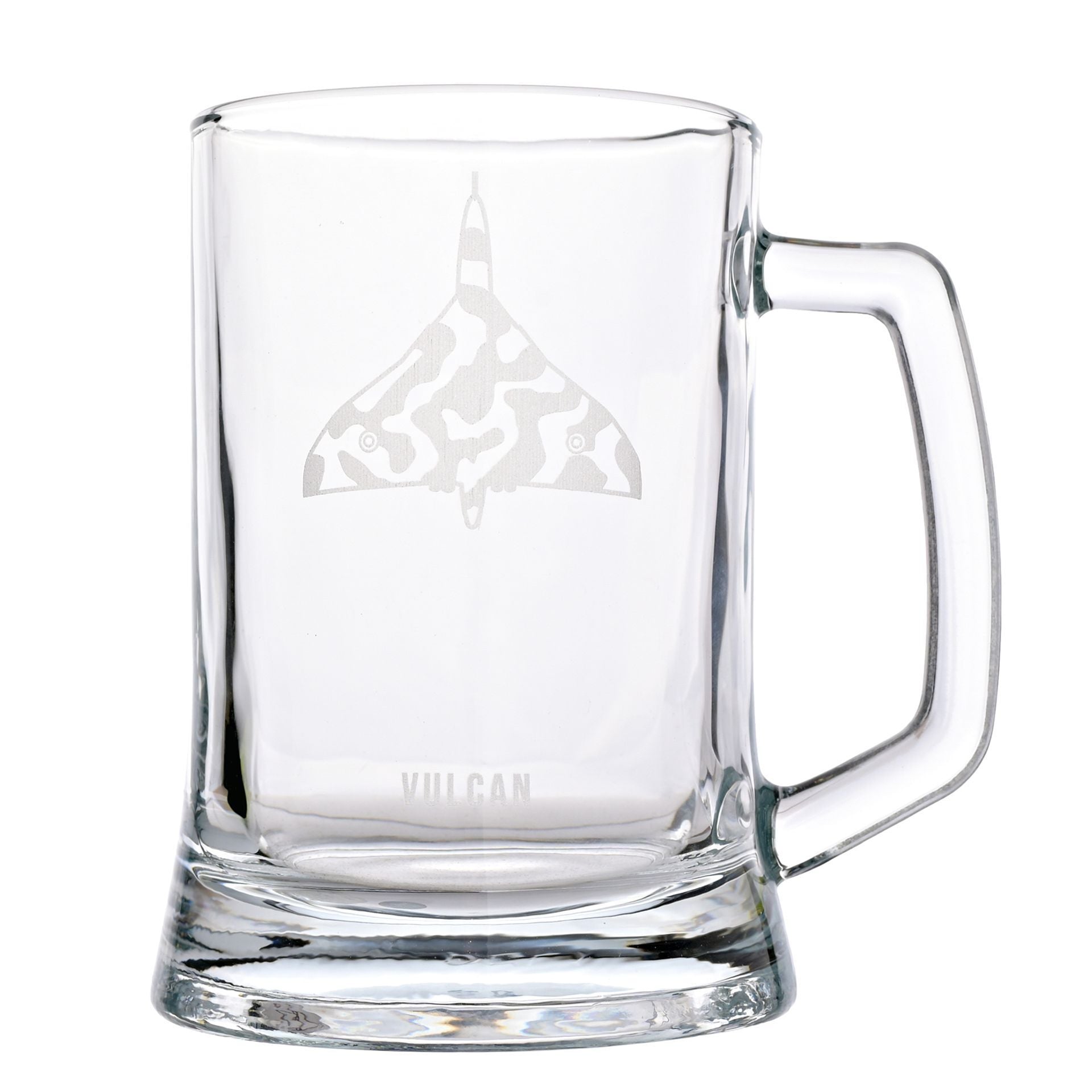 RAF Etched Glass Tankard - Vulcan