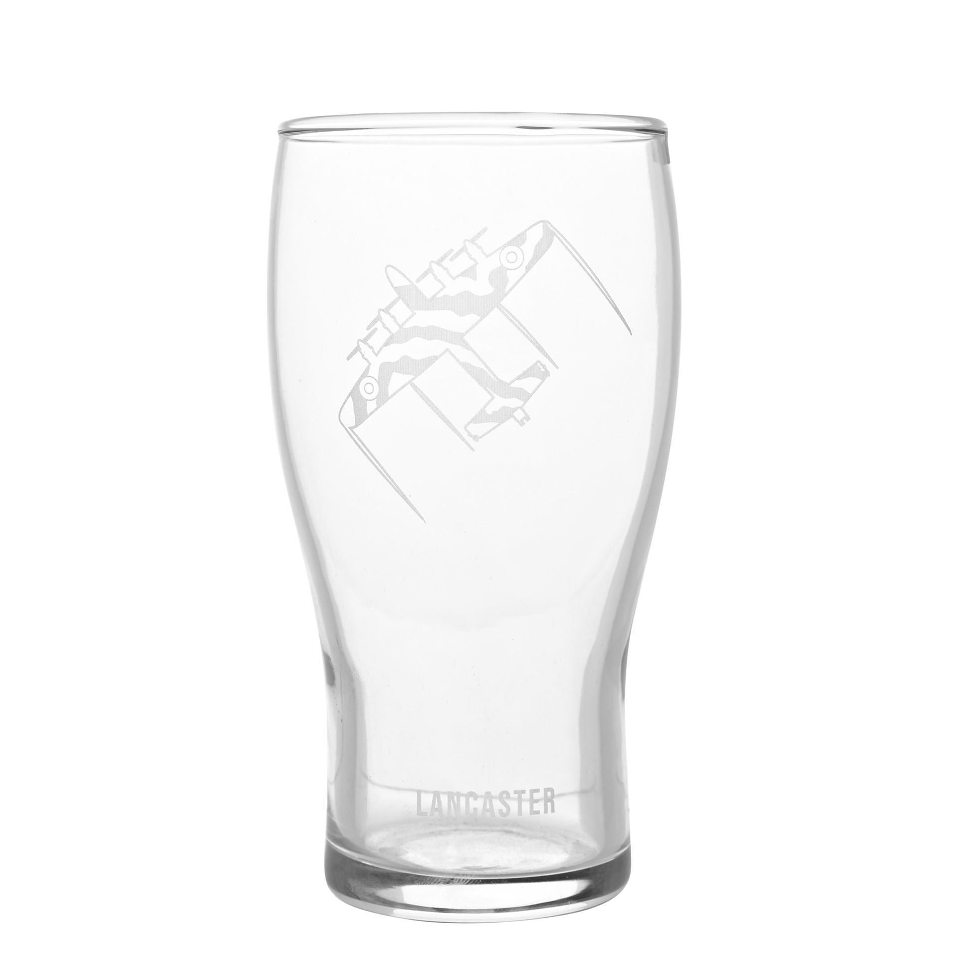 RAF Etched Pint Glass & Bottle Opener Set - Lancaster